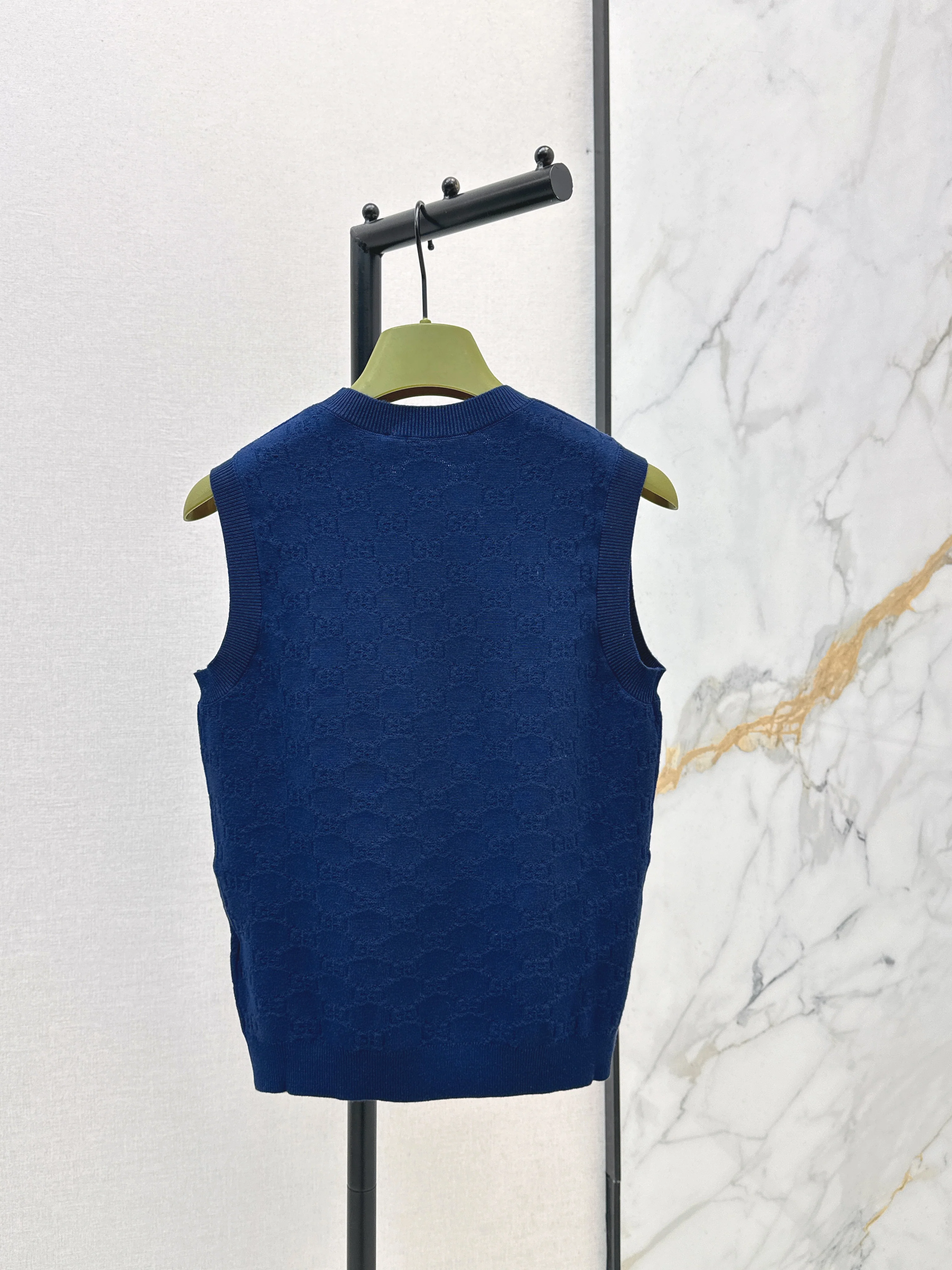 Gucc 26ss jacquard knitted vest