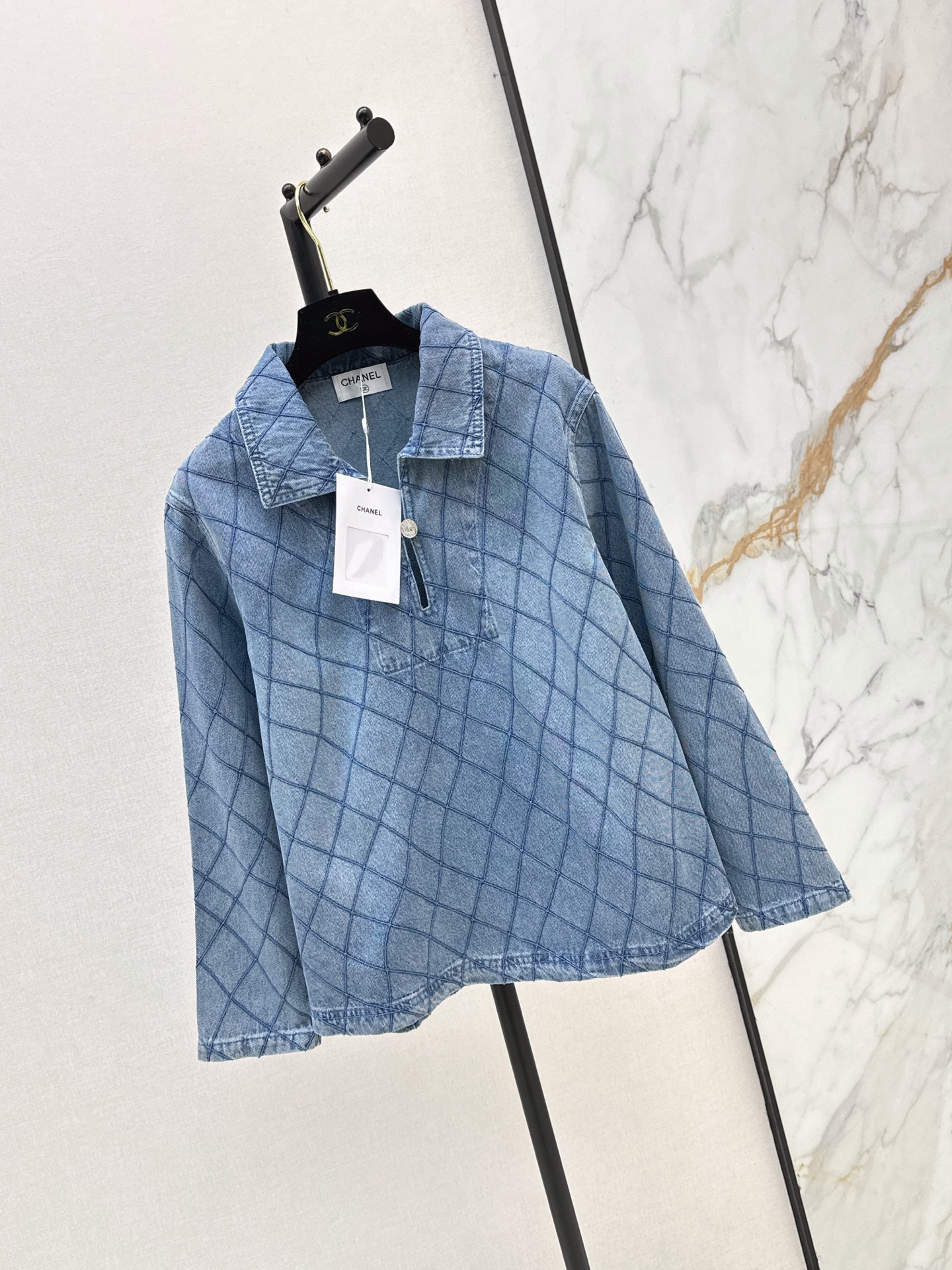Chan 26ss embroidery denim top