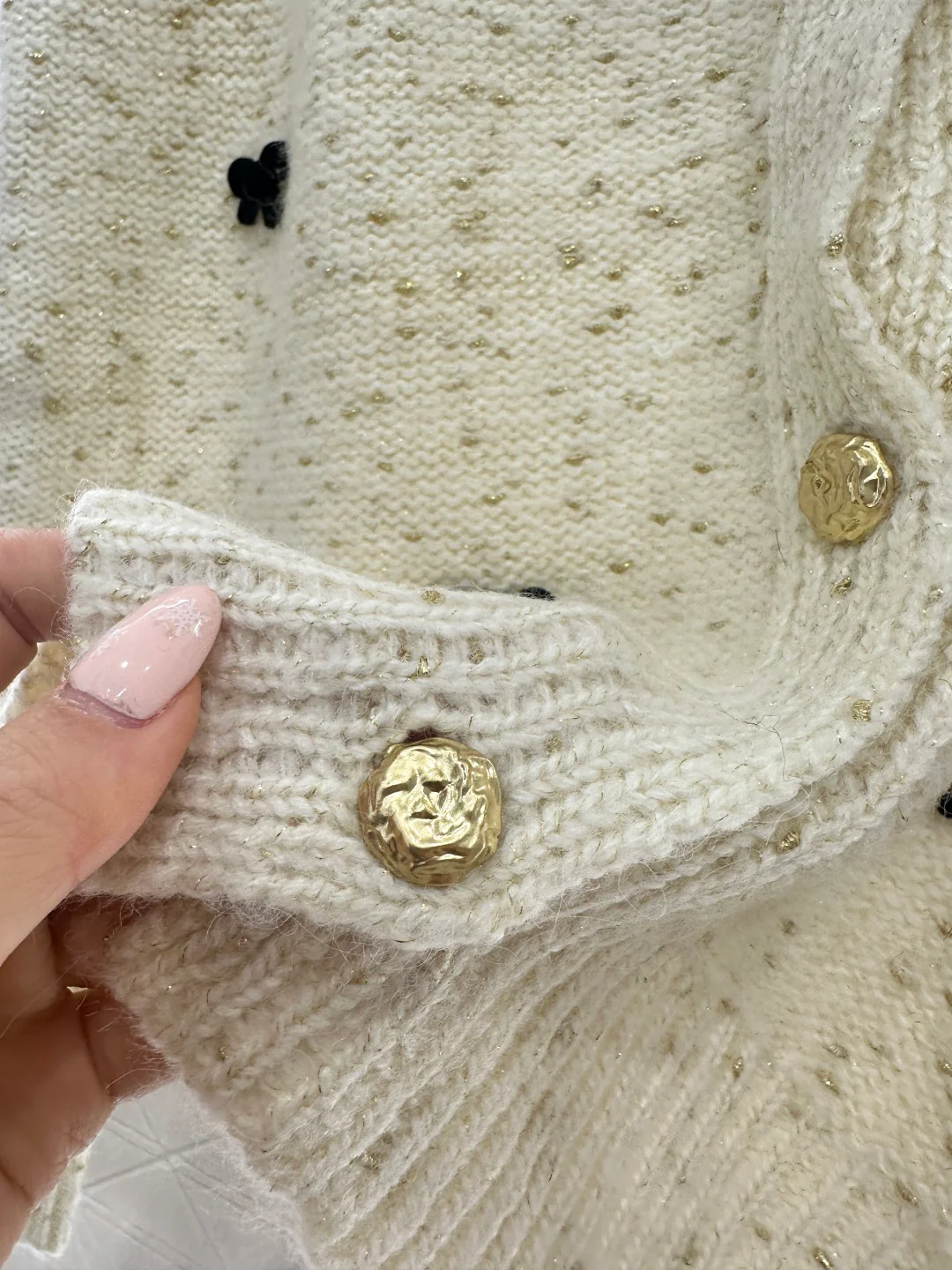 Miu 26ss 3d bow cardigan