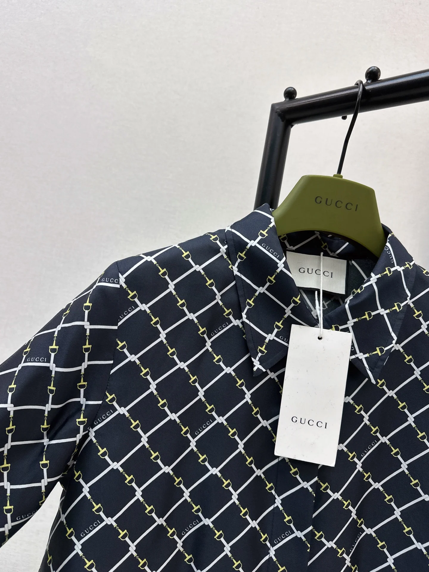 Gucc 26ss check print shirts