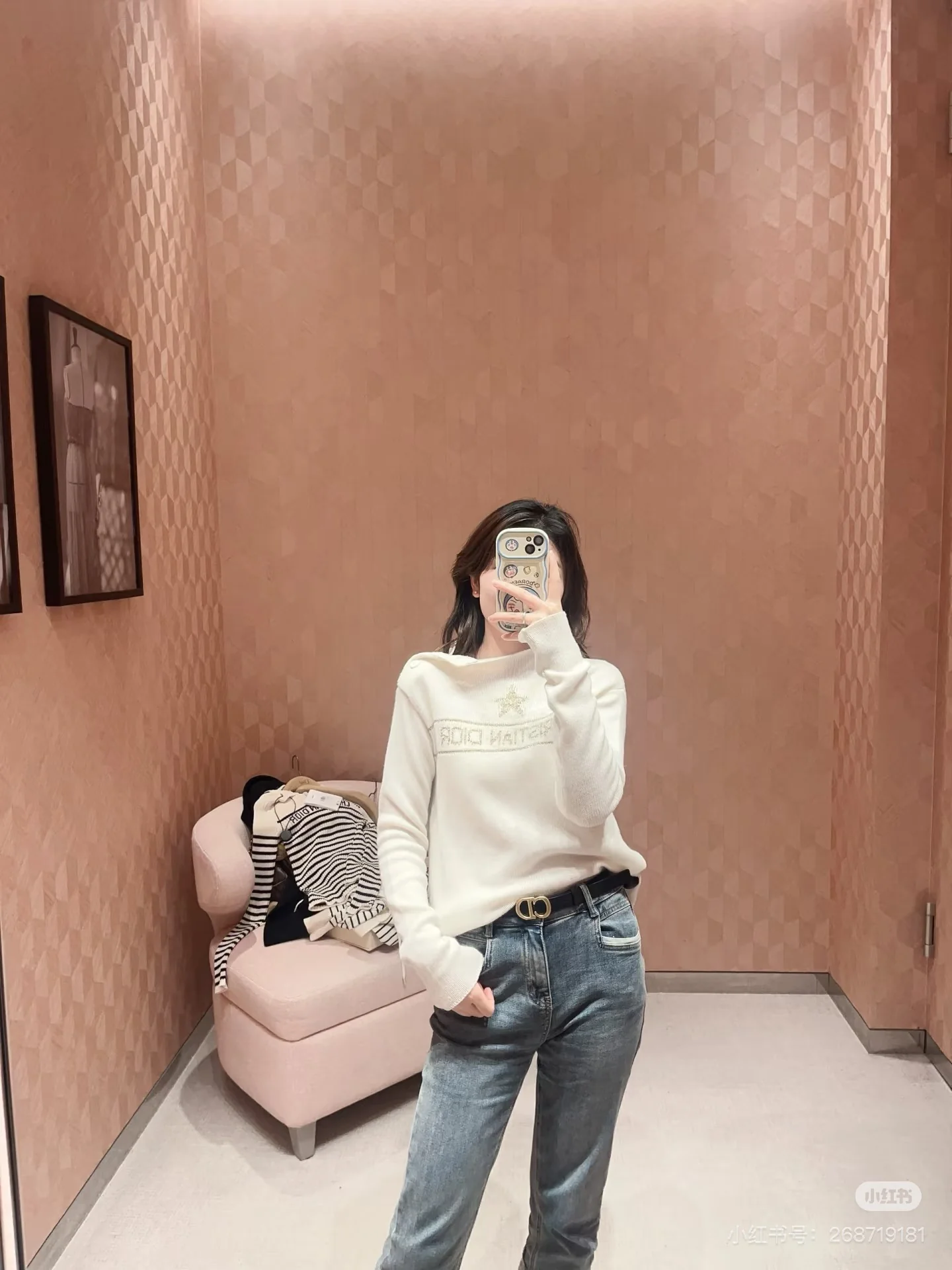 CD 26ss embroidery cashmere sweater