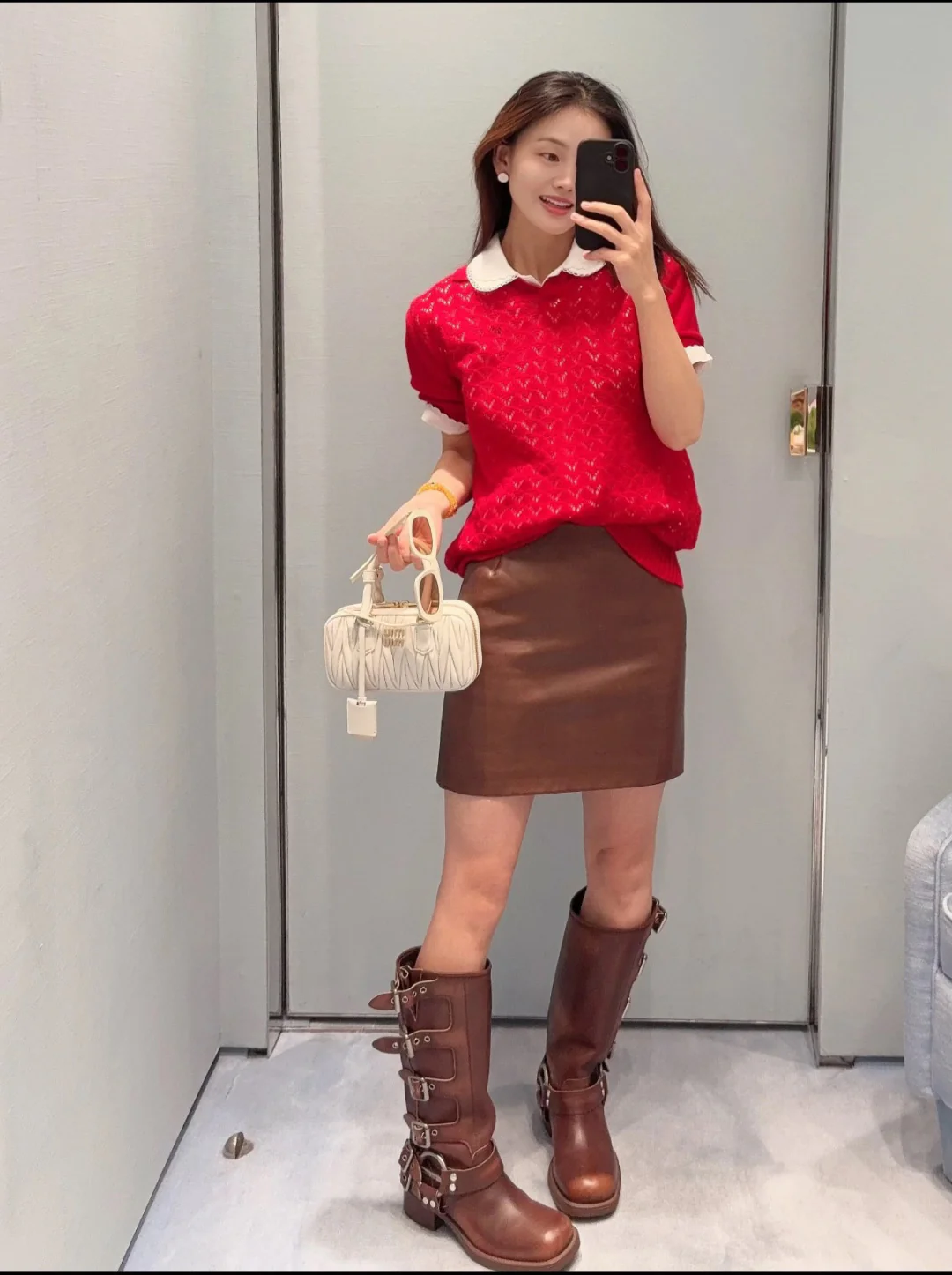 Miu 26ss knit polo shirts