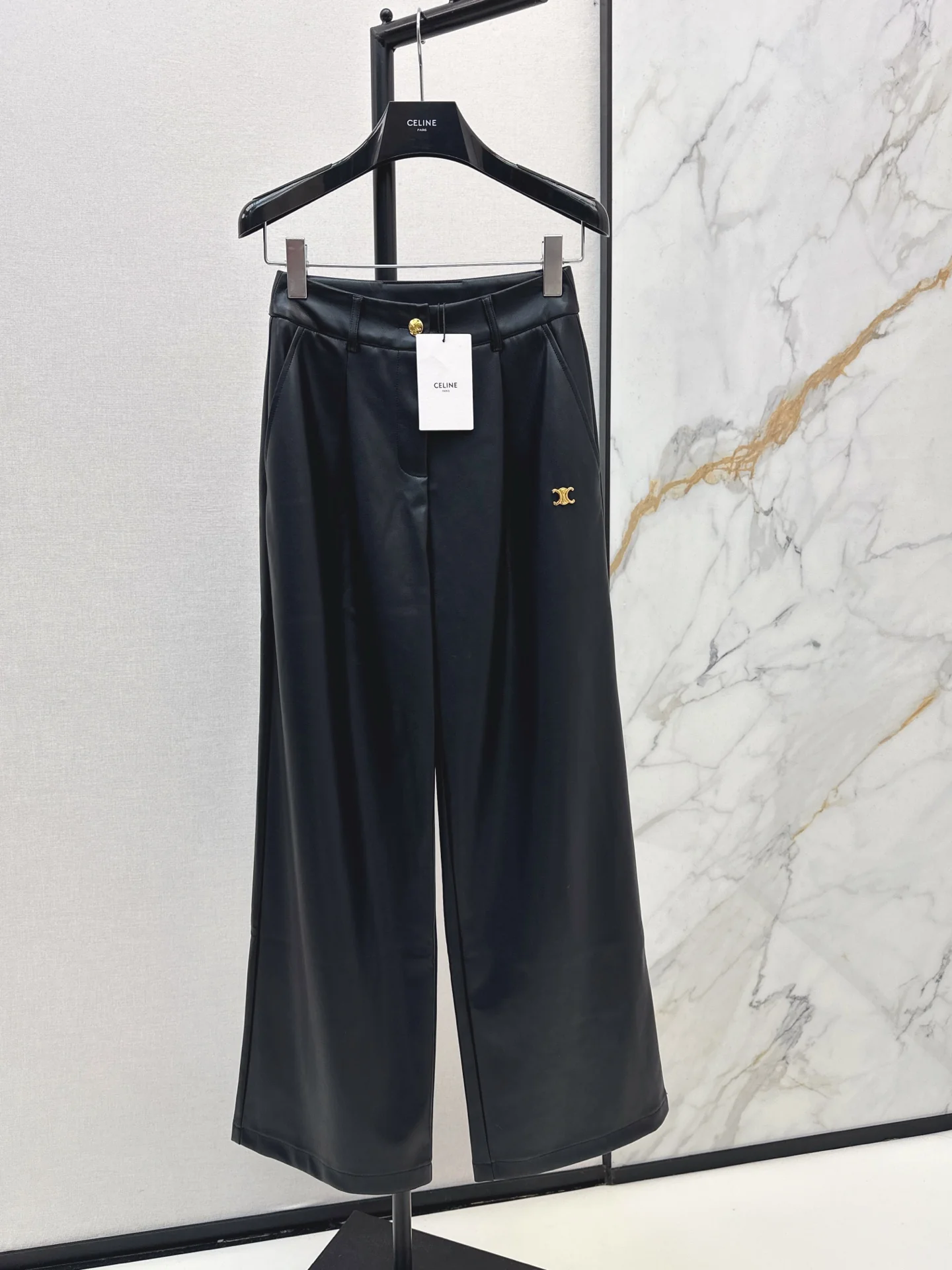 Celi 26ss pu leather pants