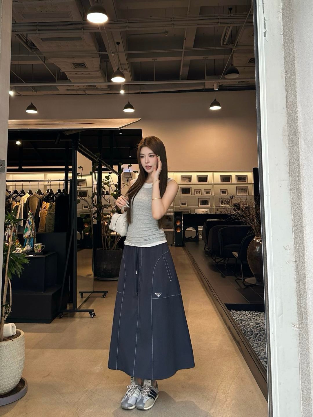 Pra 26ss drawstring skirt
