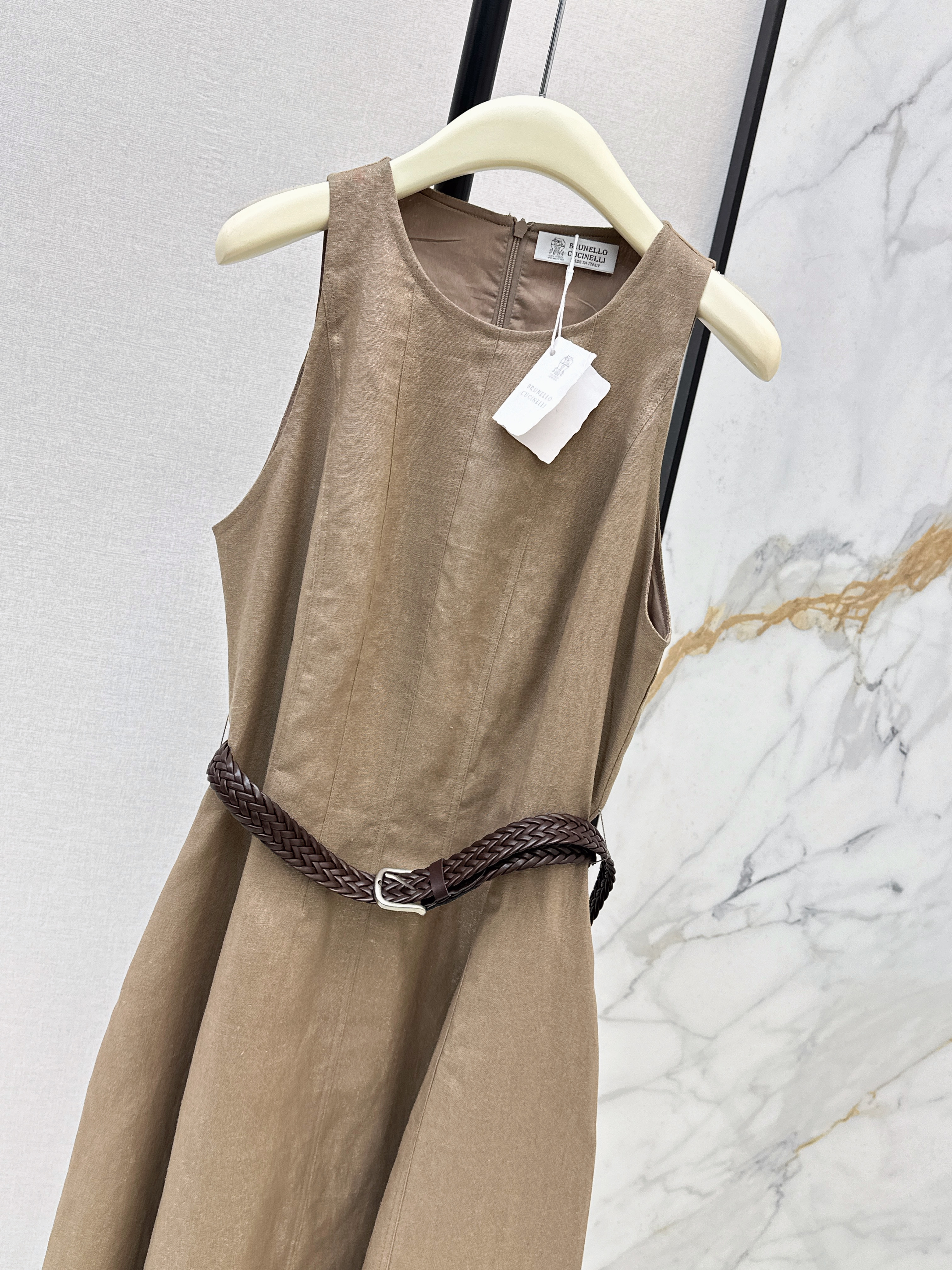 Brun 26ss lenen dress