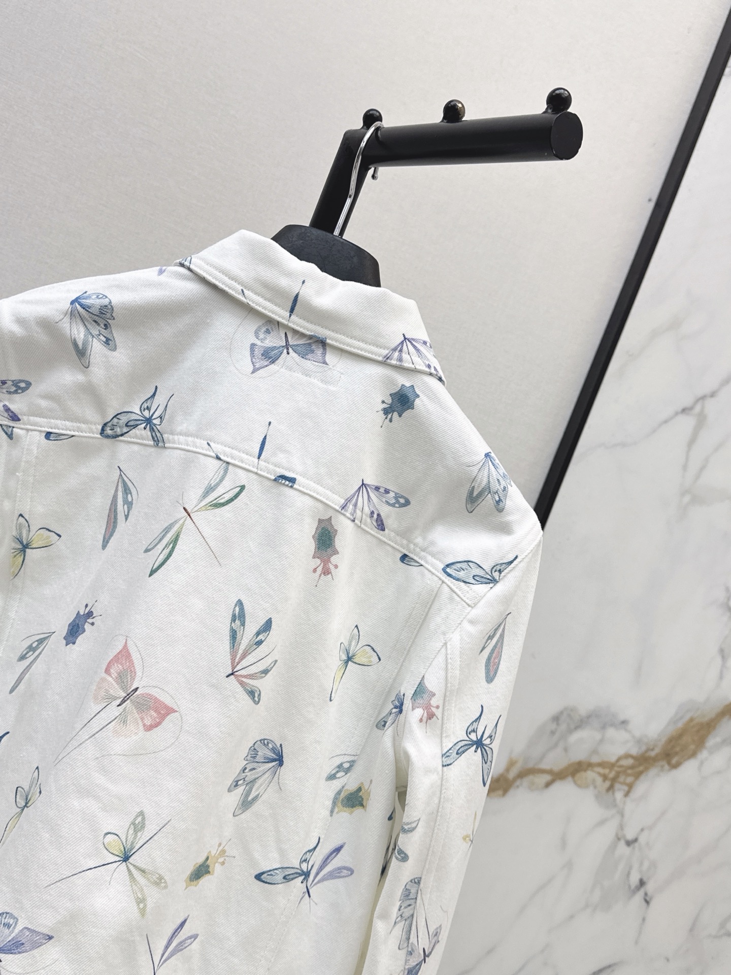 CD 26ss print floarl denim jacket
