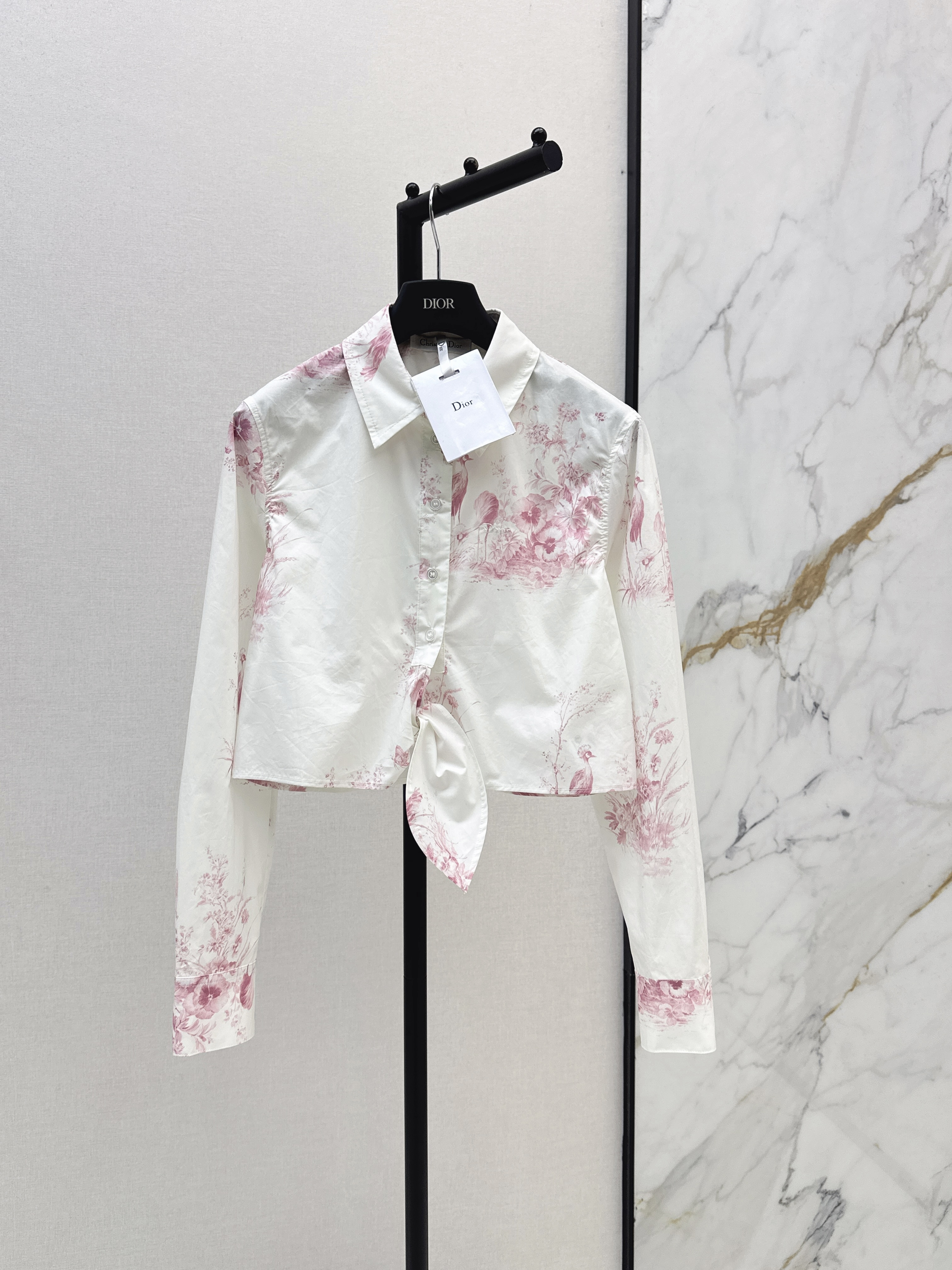 CD 26SS Striped Tie-Front Shirt