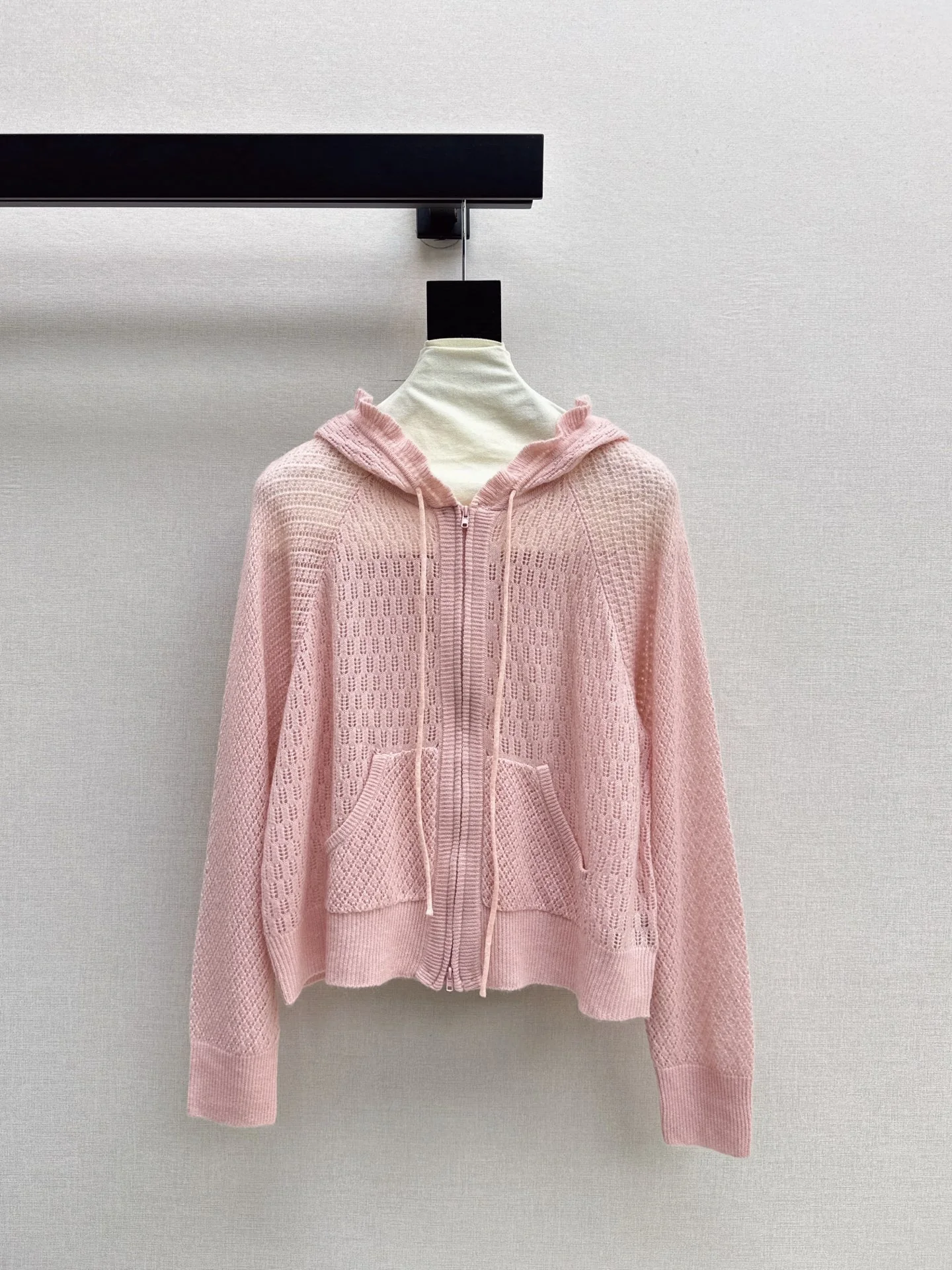 CD 25fw hooded knit cardigan