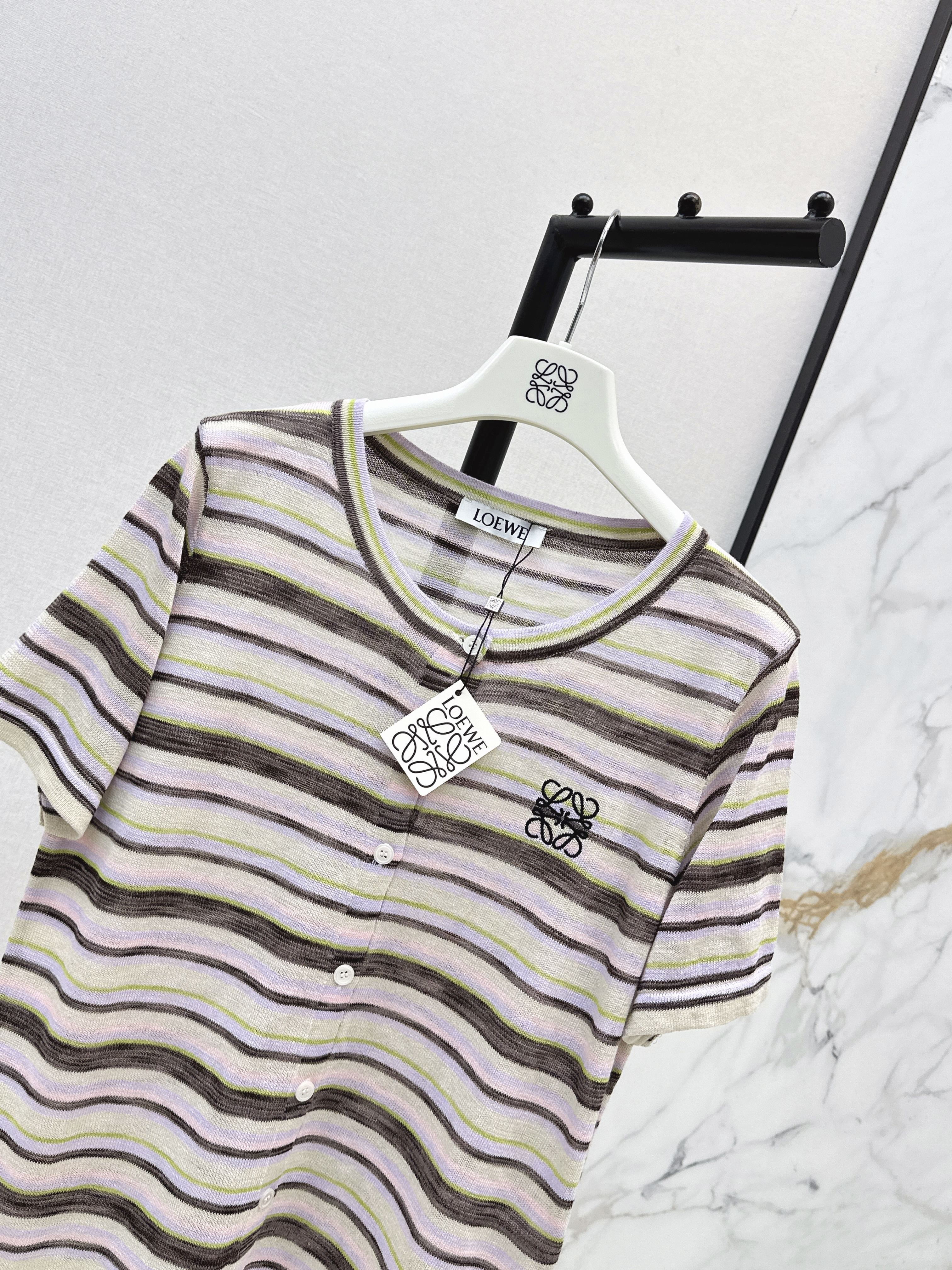 Loe 26ss stripe cardigan