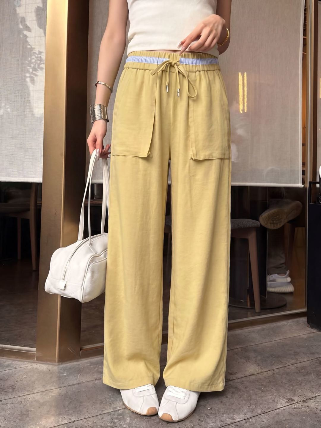 Miu 26ss straight-leg pants