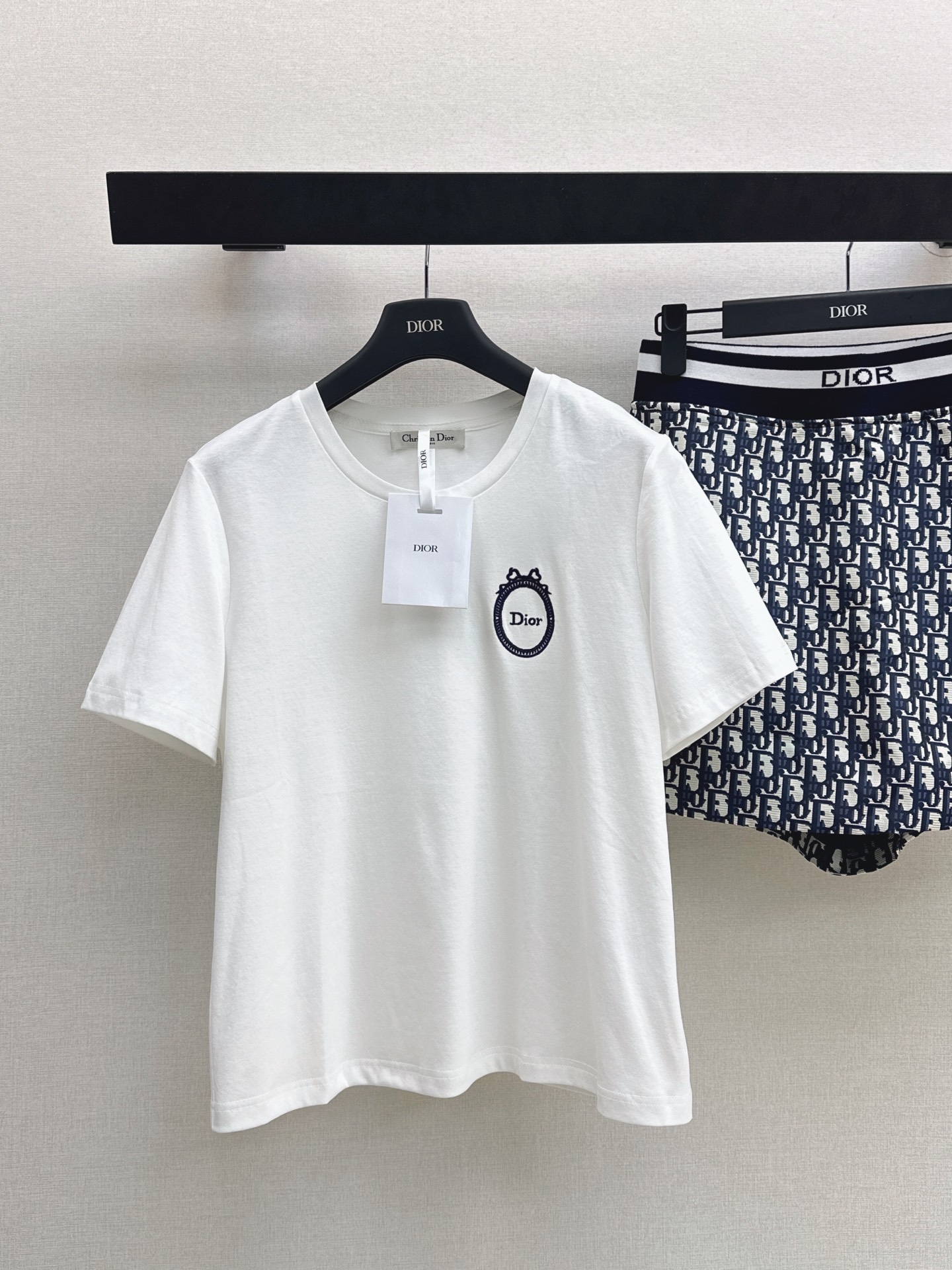 CD 26ss embroidery t-shirt print skirt set