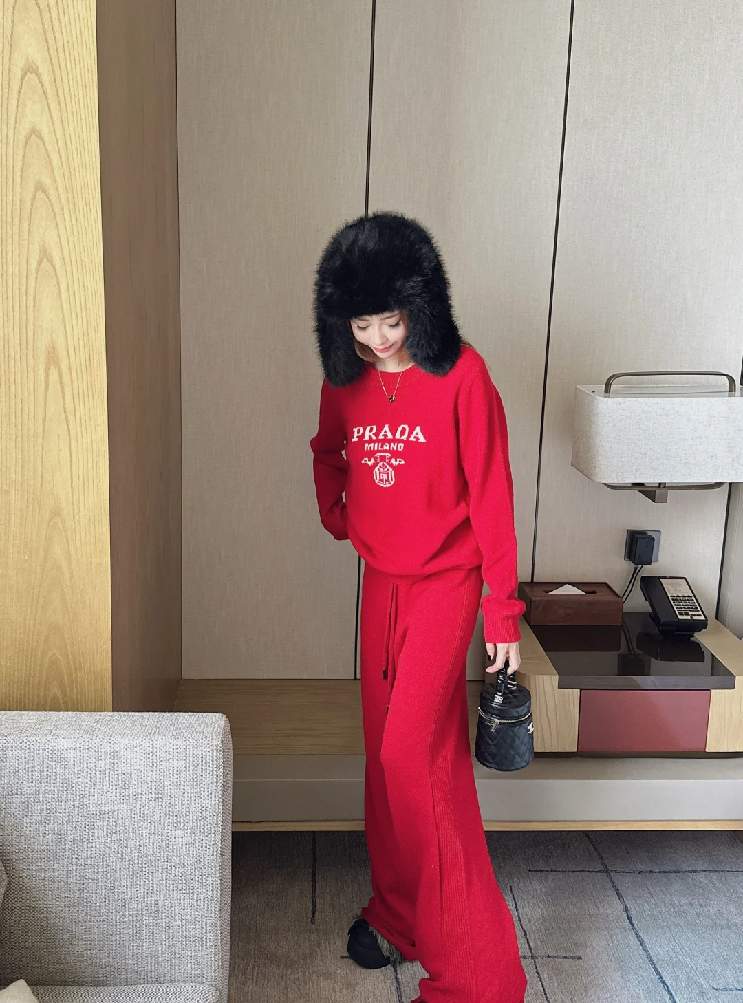 Pra 25fw sweater pants set
