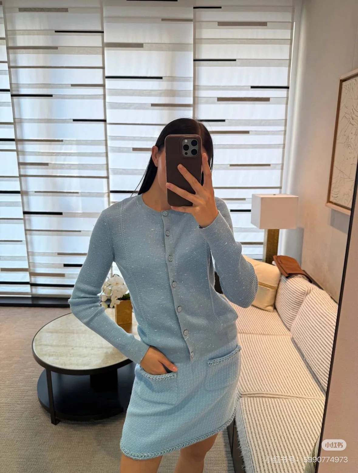 Chan 25fw jacquard knit cardigan