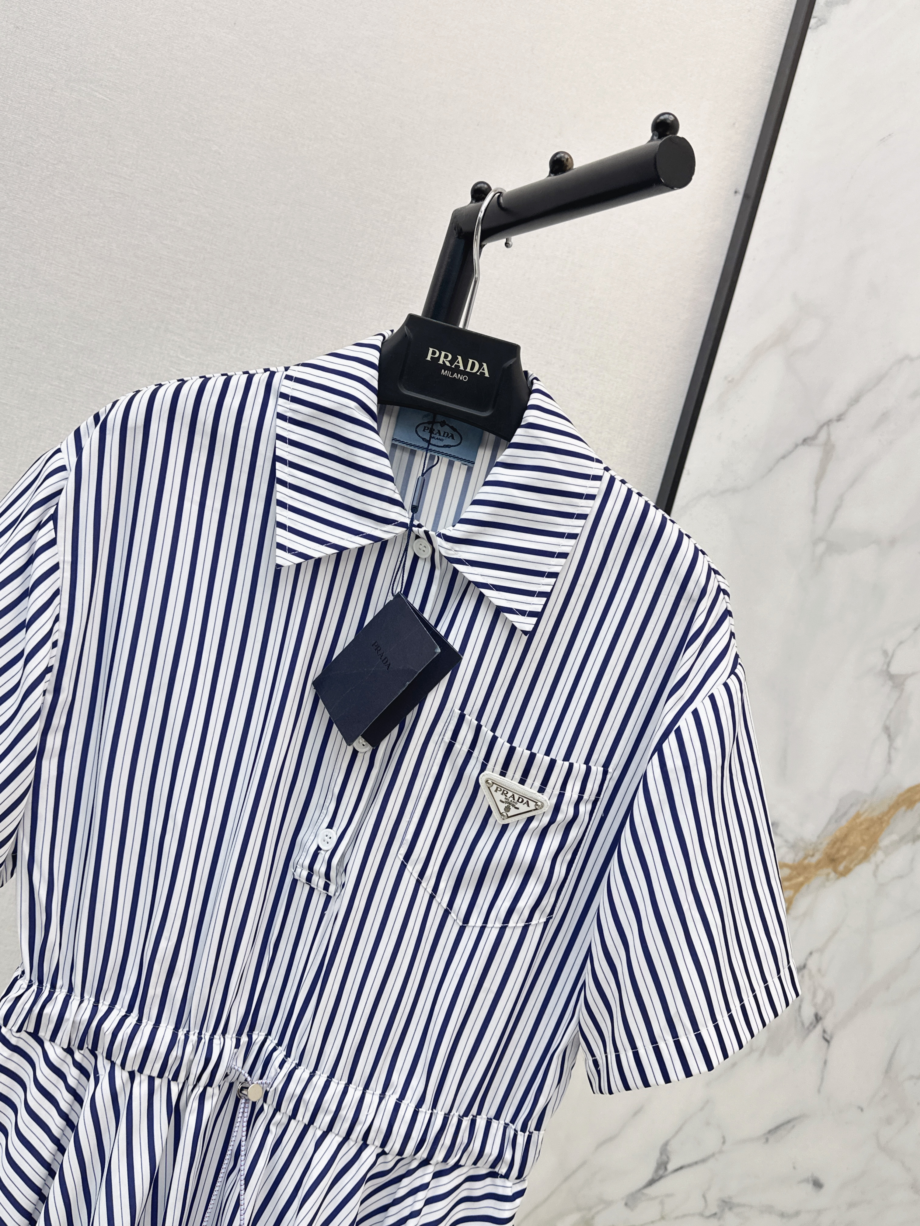 Pra 26ss stripe shirt dress