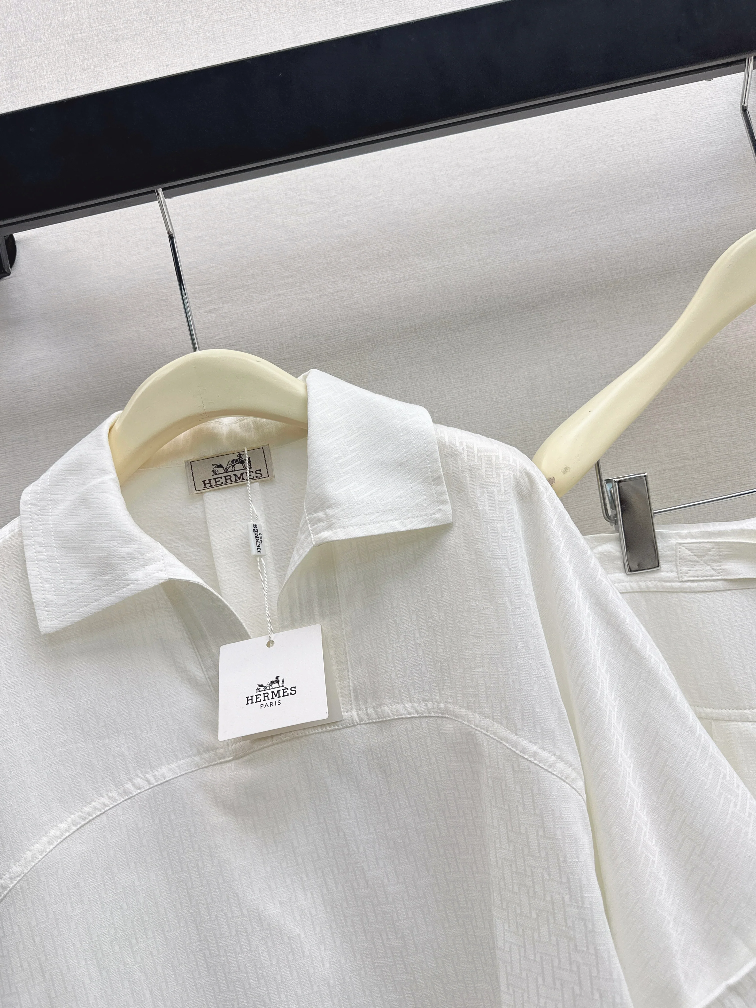 Herm 26ss jacquard shirt shirt sets