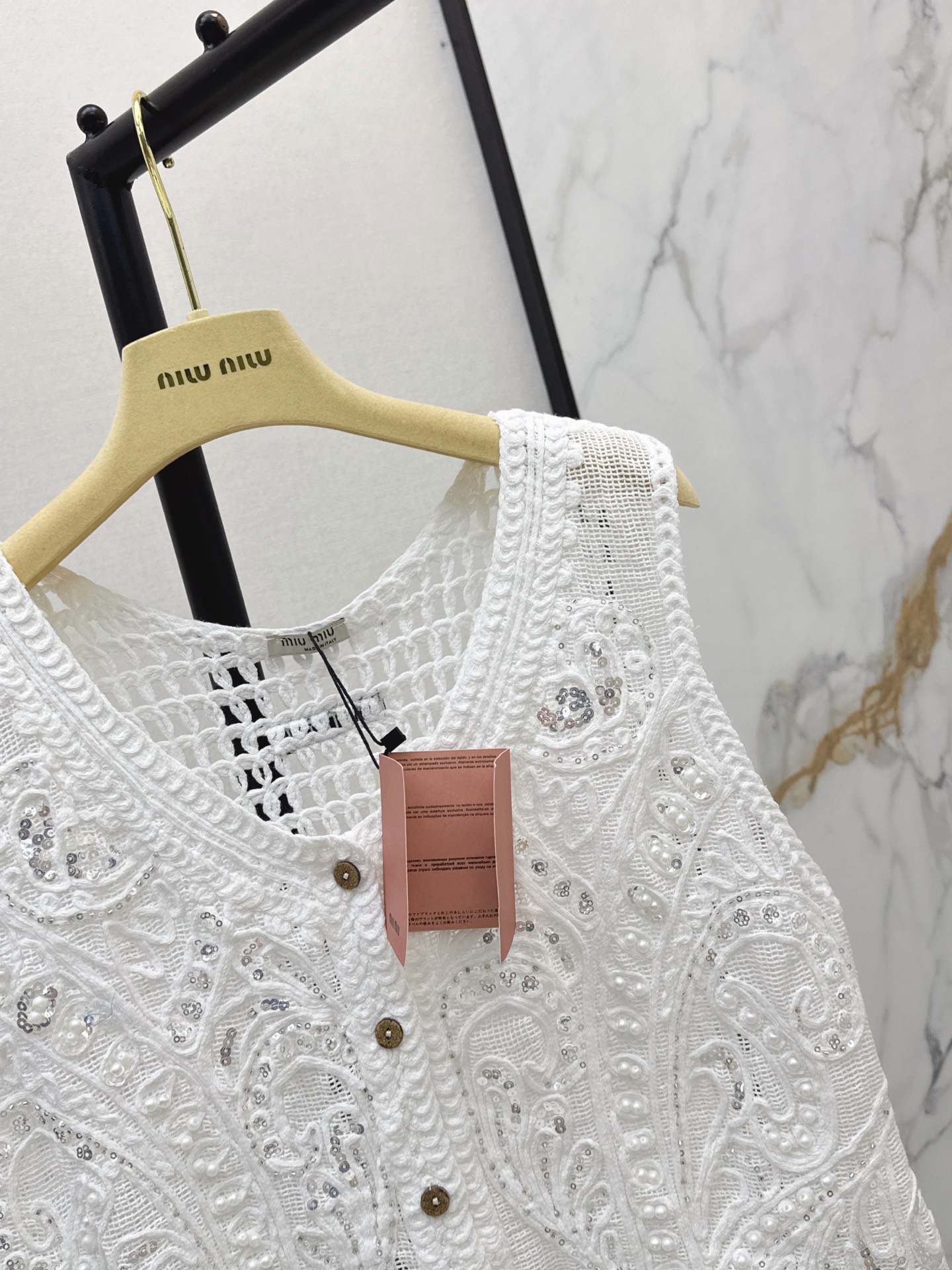 Miu 26ss crochet vest