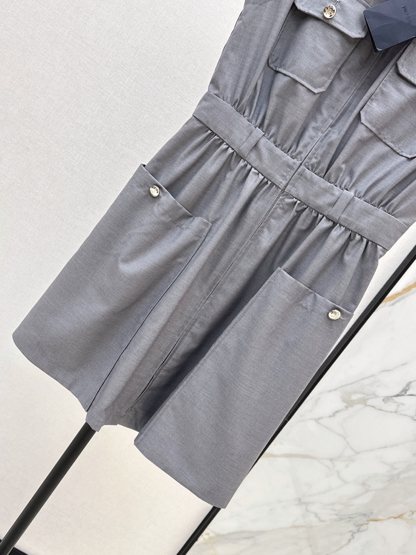 Pra 26ss  sleeveless belted dress