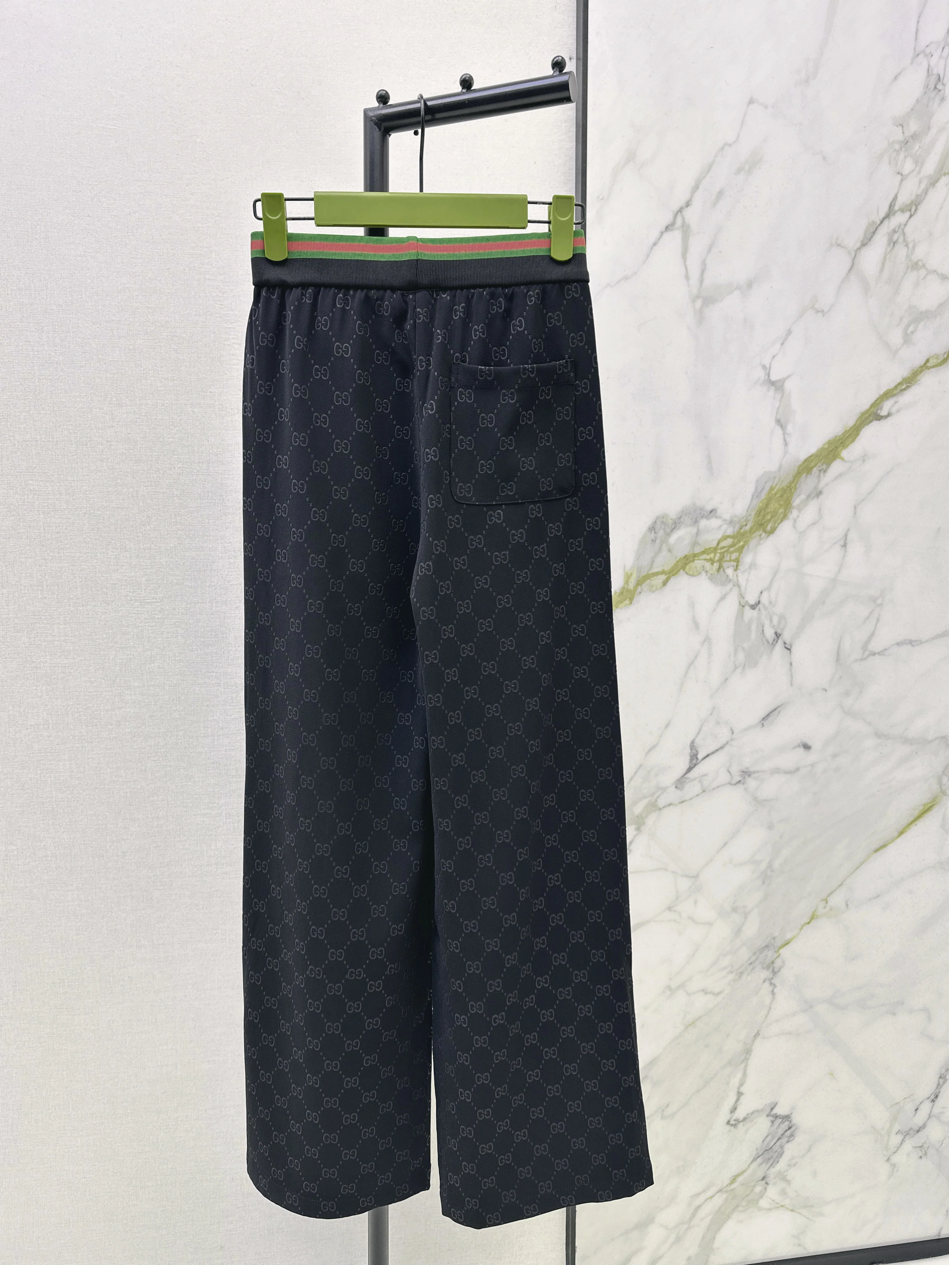 Gucc 26ss print wide-leg pants