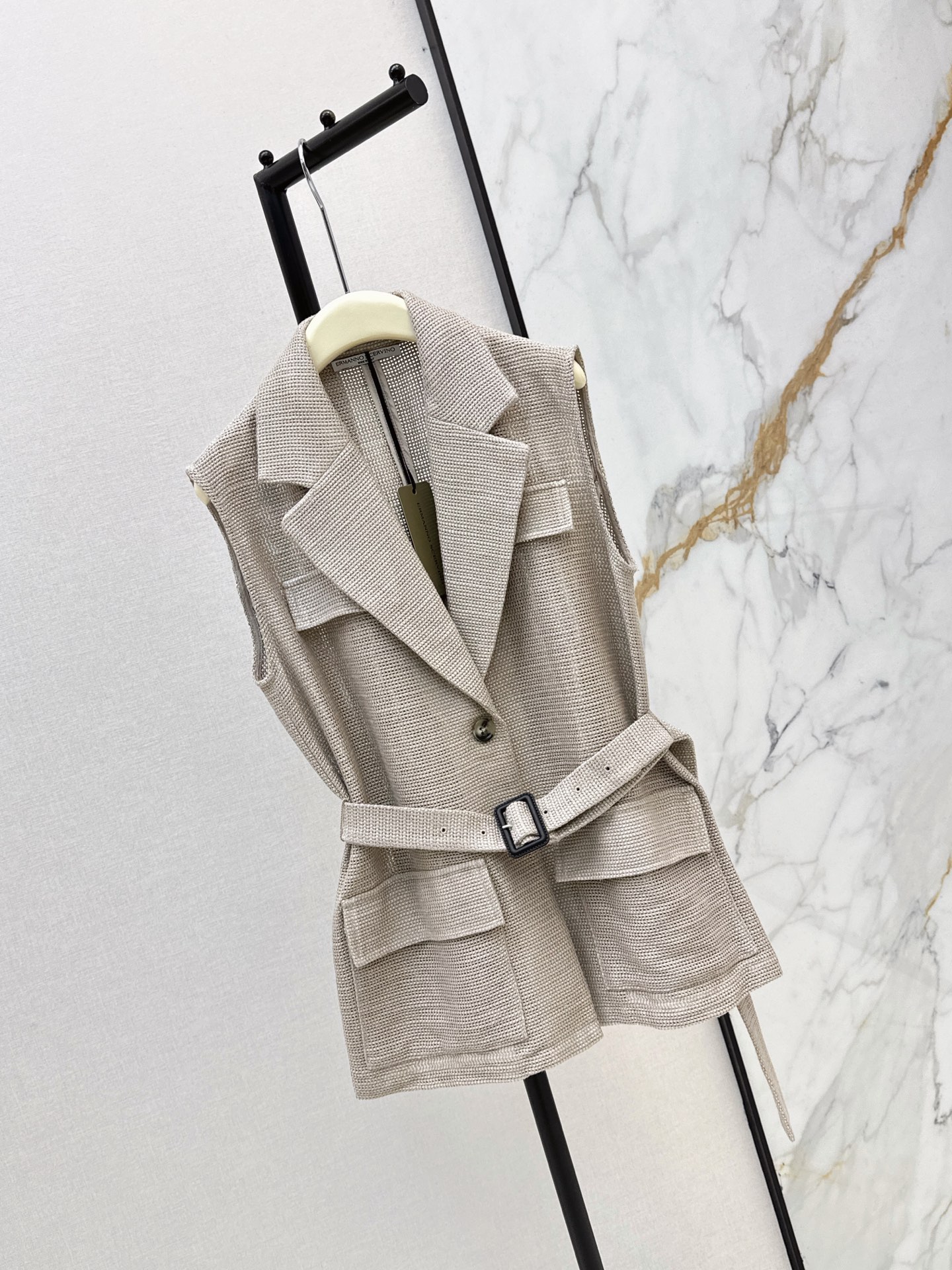 ES 26ss belted waistcoat