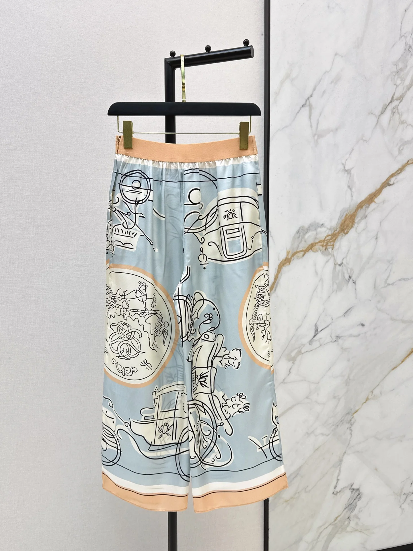 Herm 26ss print wide-leg pants