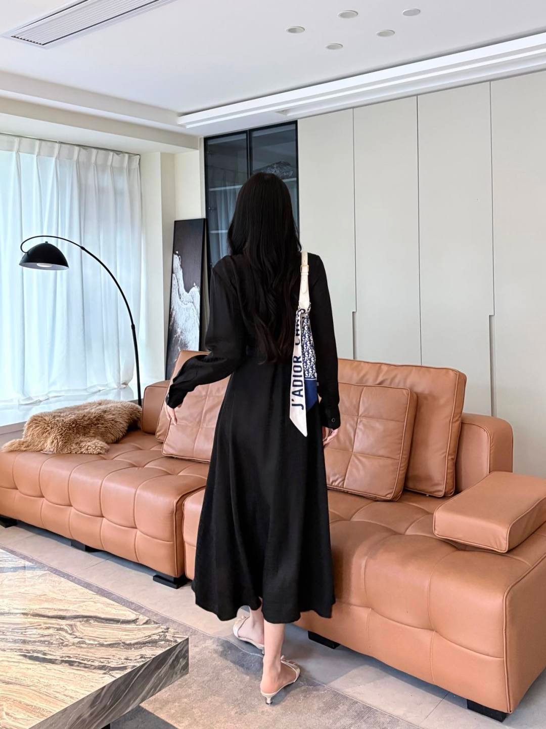 Her 26ss jacquard silk dress