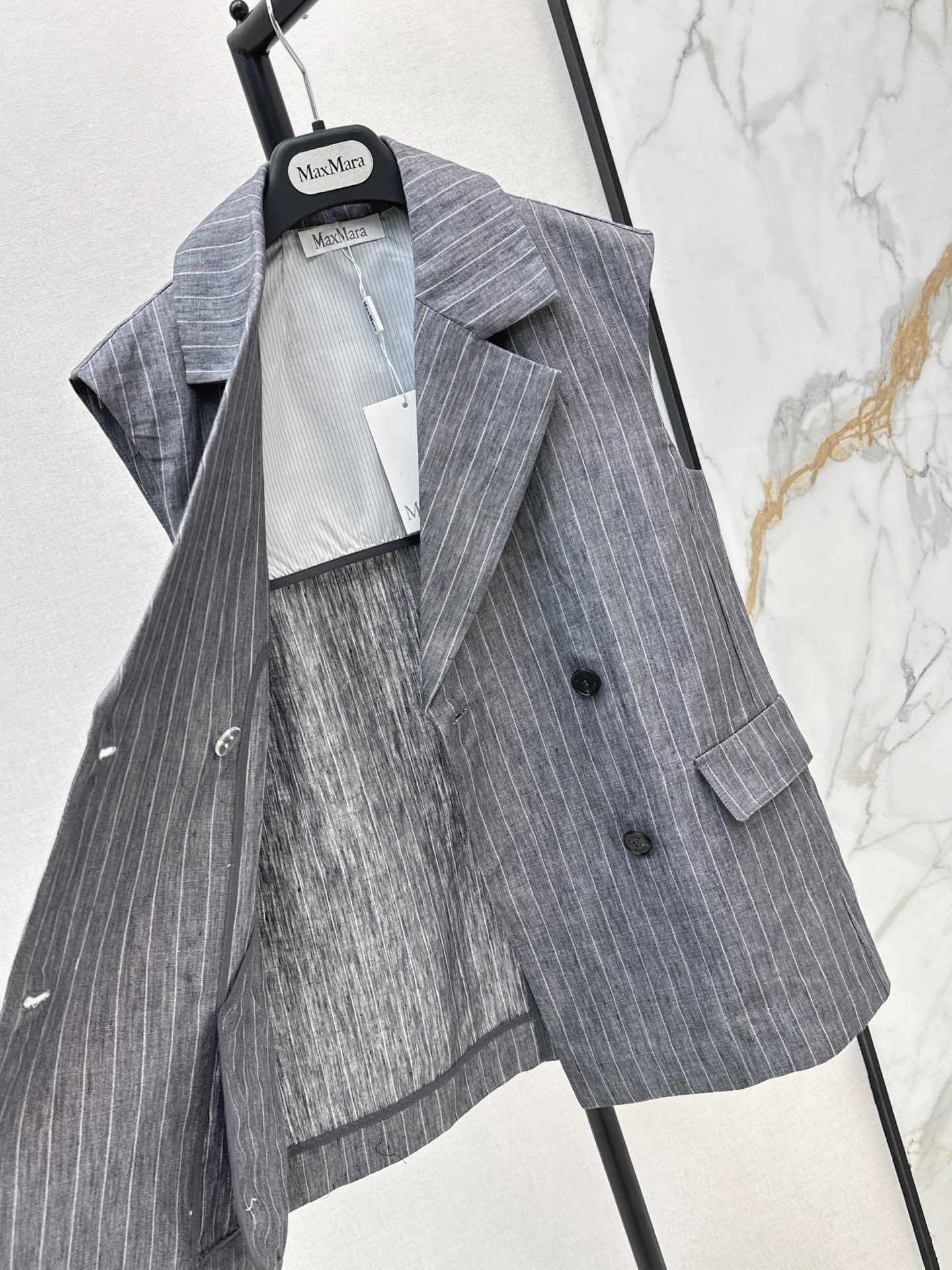 Max 26ss stripe suit vest
