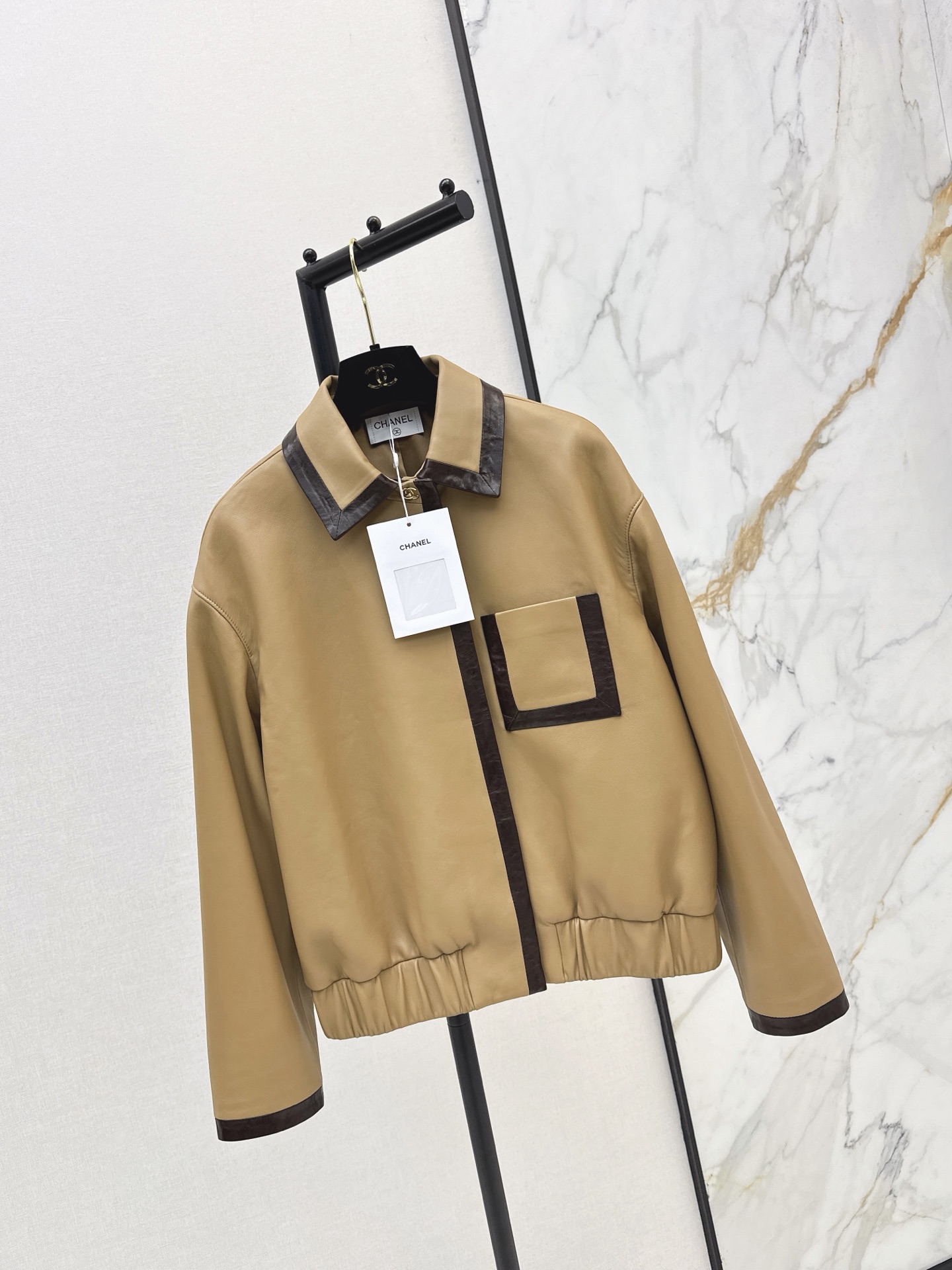 Chan 26ss leather jacket