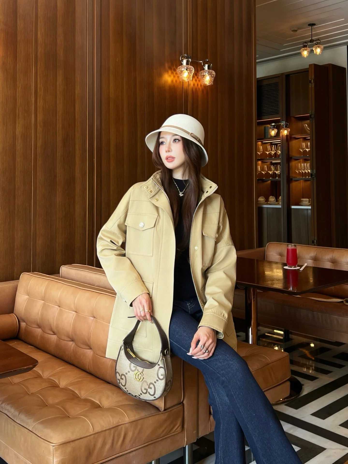 Guc 25fw hooded coat