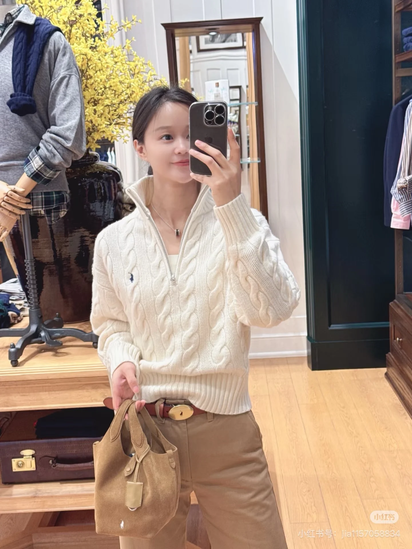 Ralp 25fw cable knit sweater