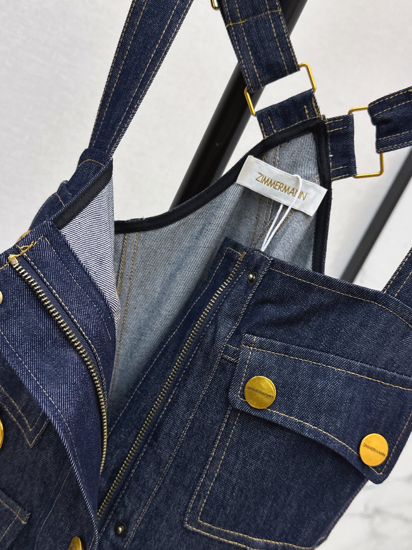 Zimm 26ss denim slip dress