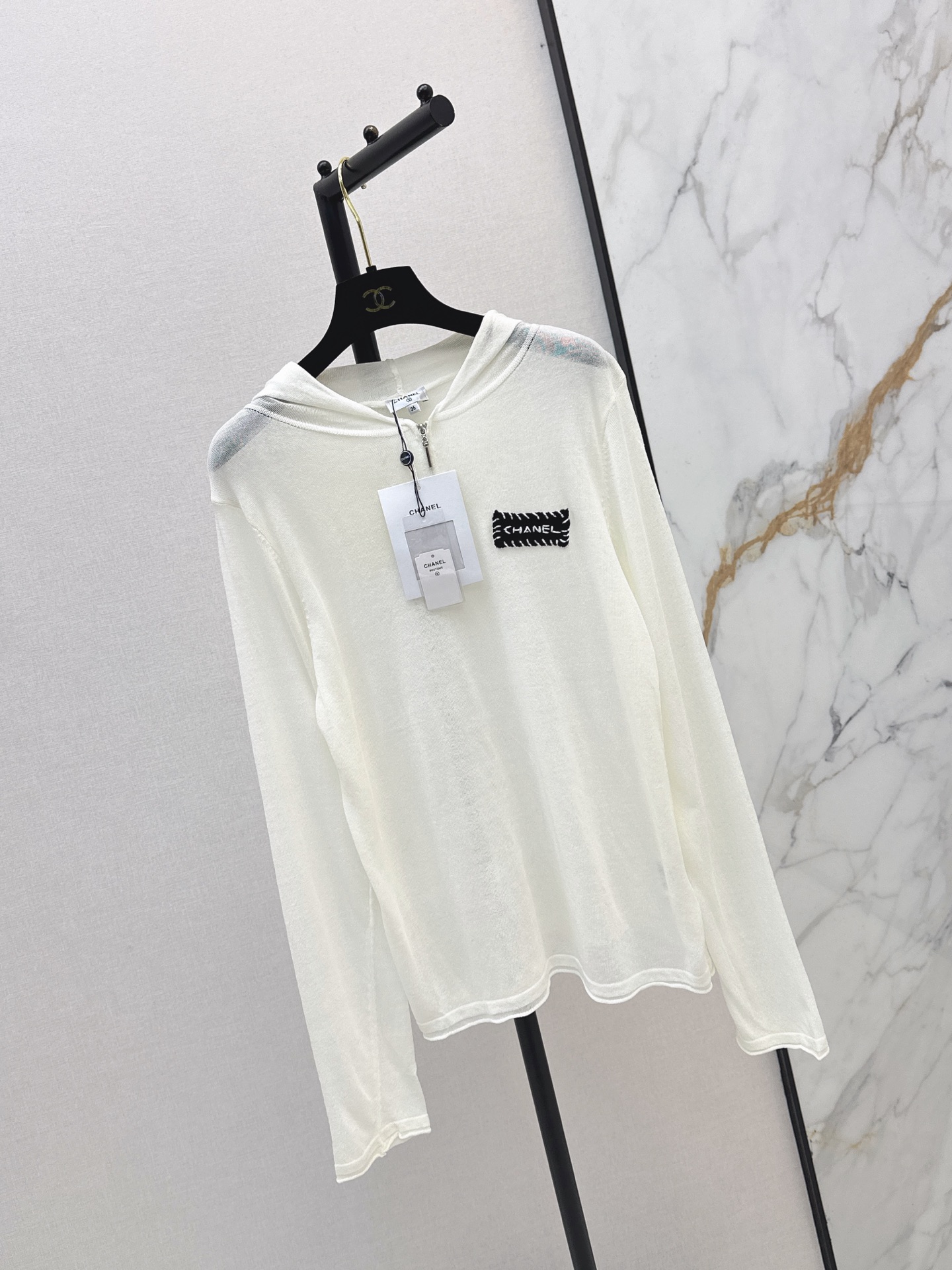 Chan 26ss hooded knitwear