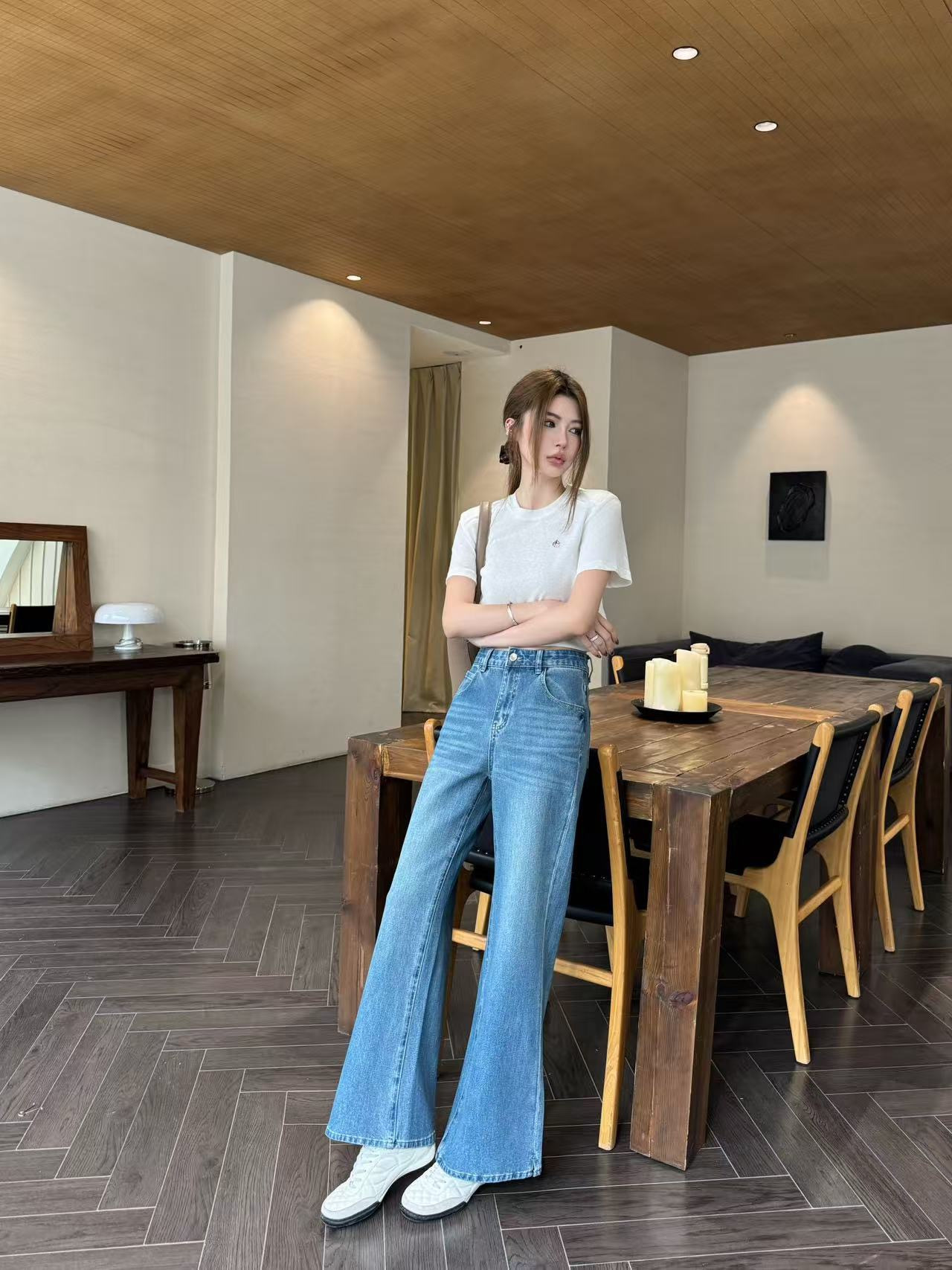 Loe 26ss cropped jeans