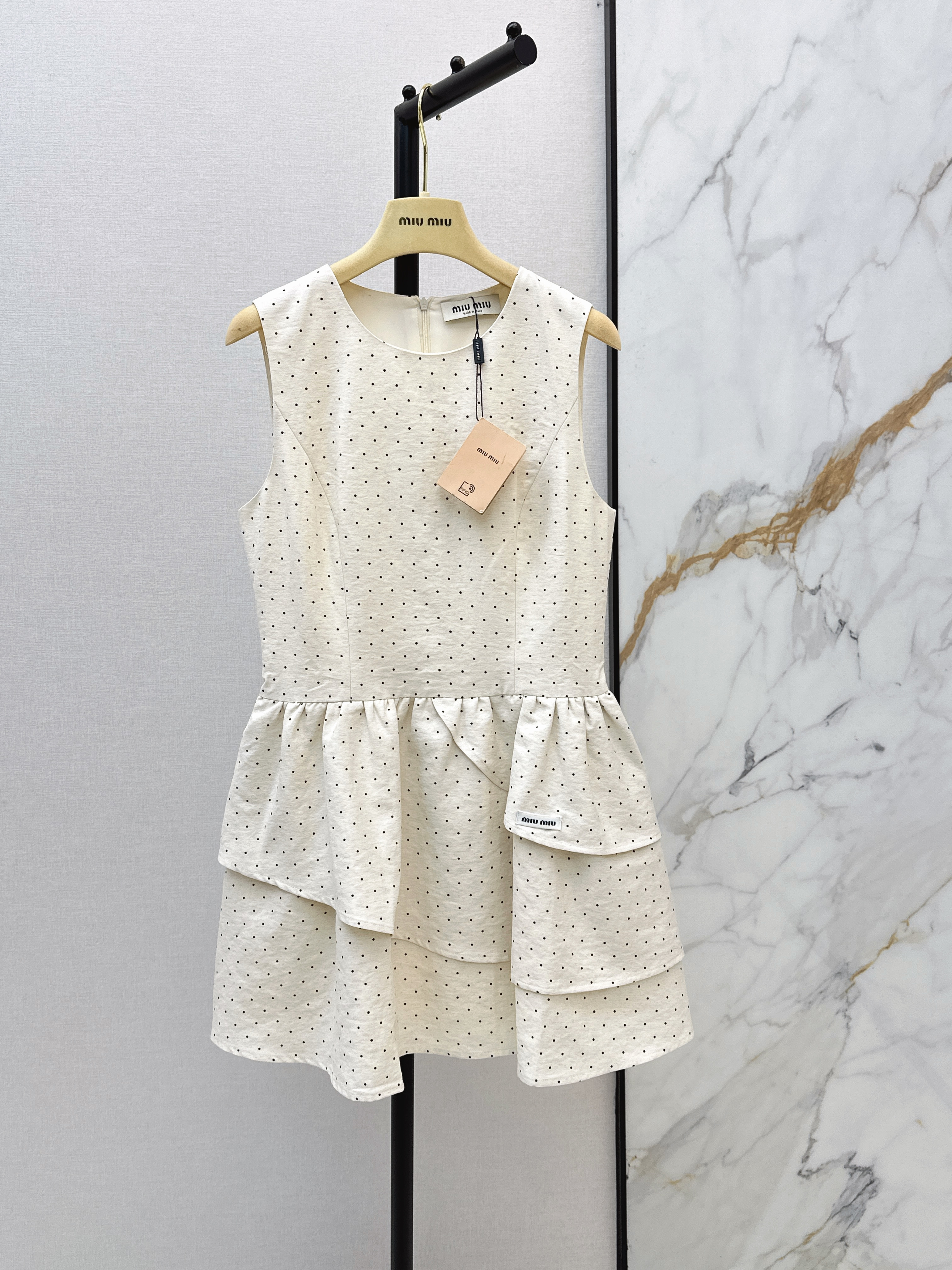 Miu 26ss polka dots dress