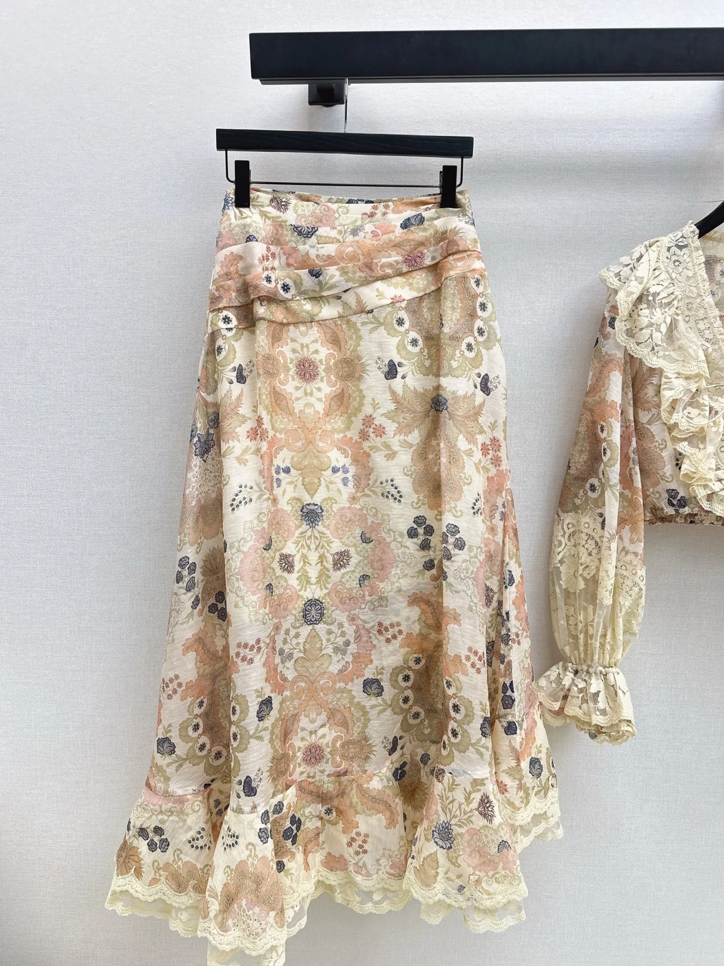 Zimm 25fw silk linen skirt