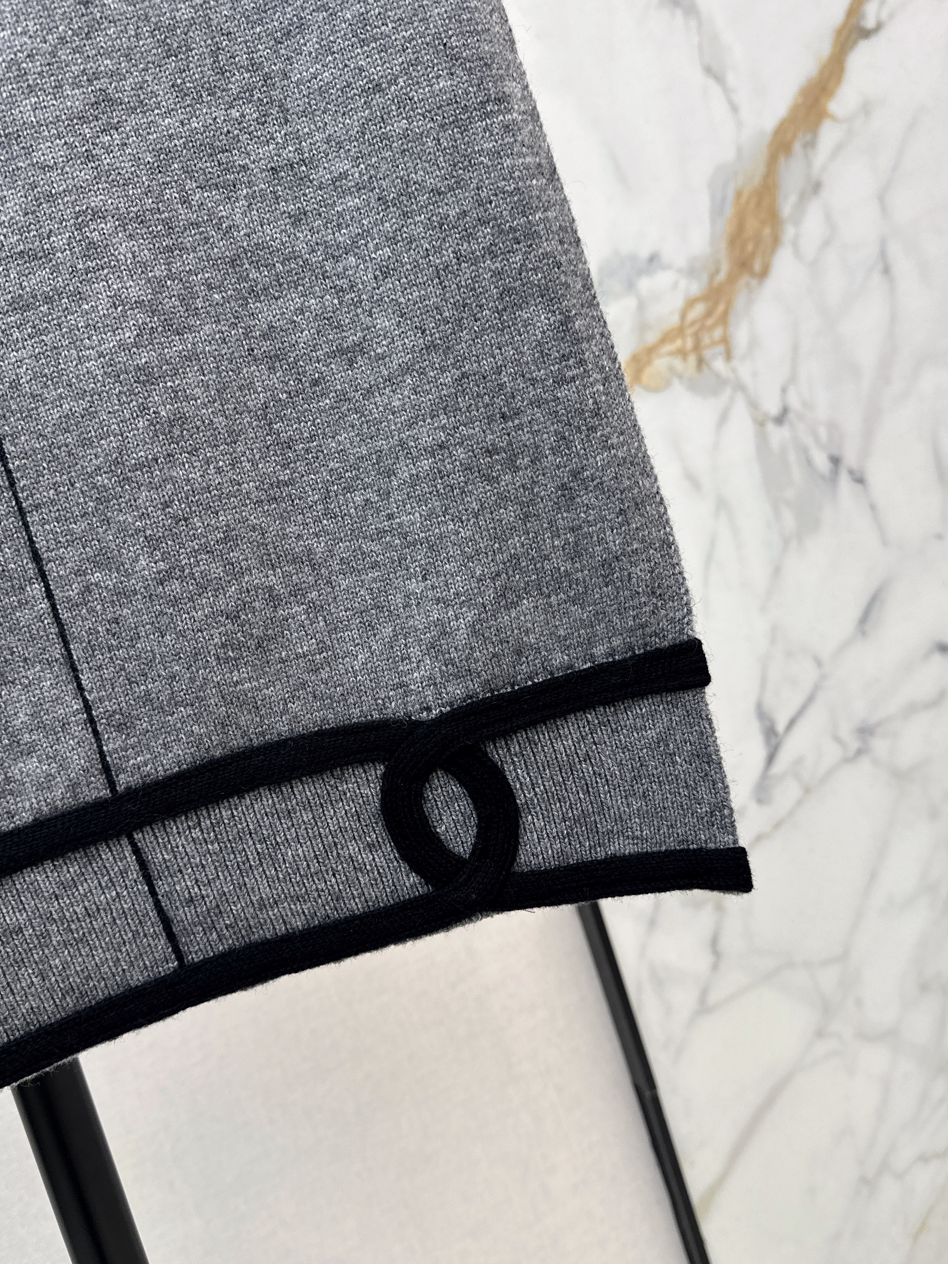 Chan 26ss jacquard knit vest