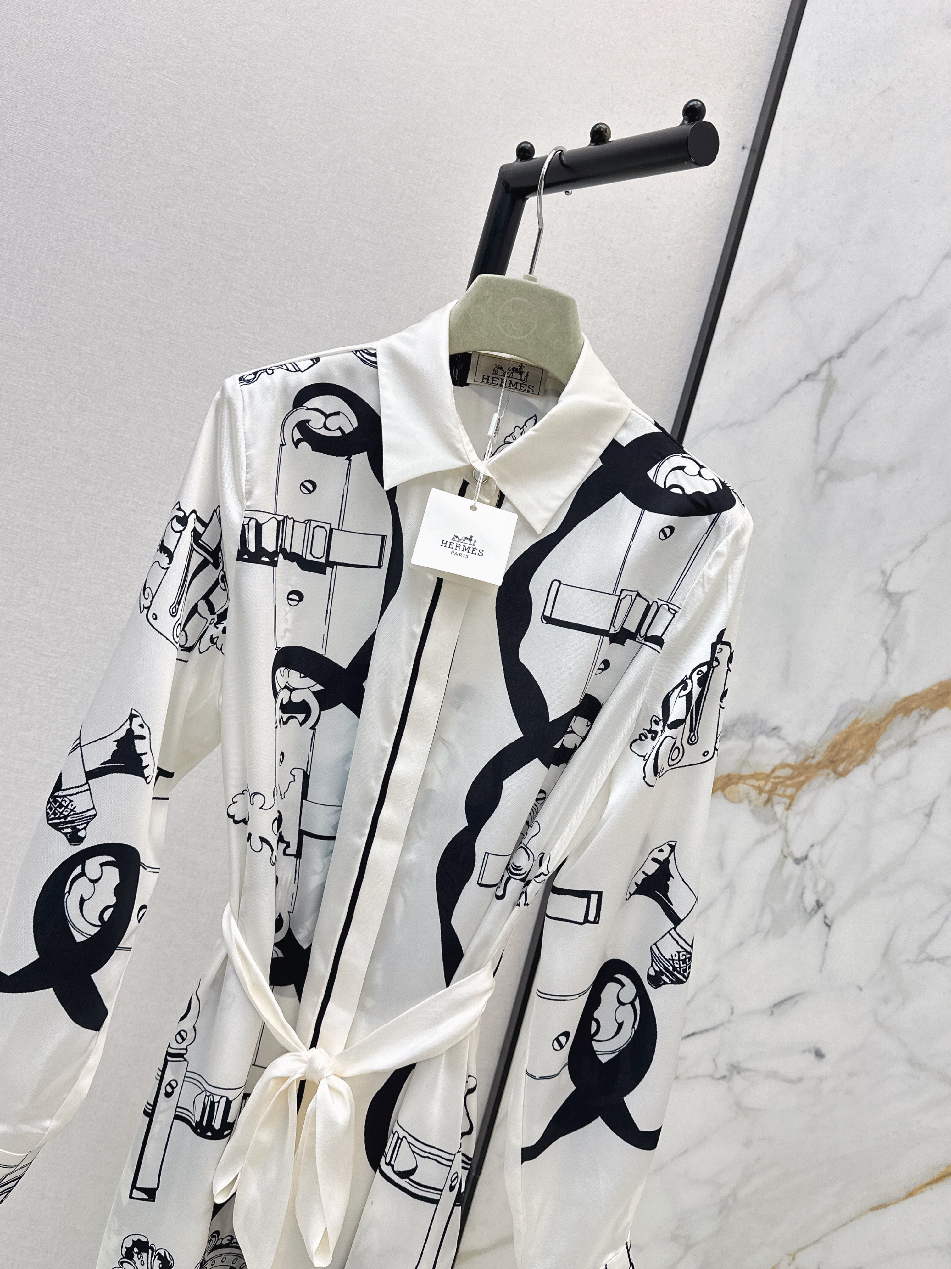 Her 26ss print silk dress