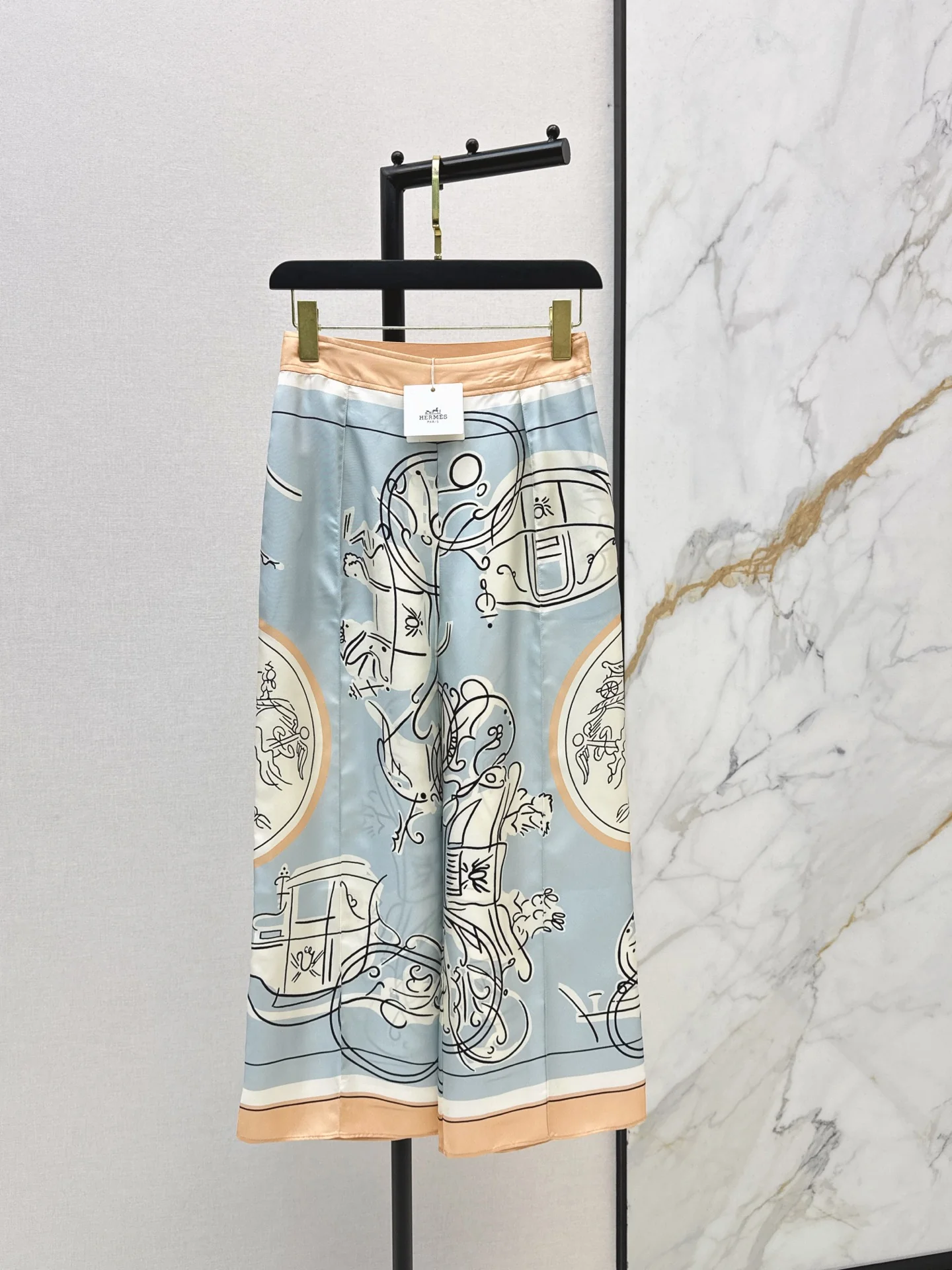 Herm 26ss print wide-leg pants