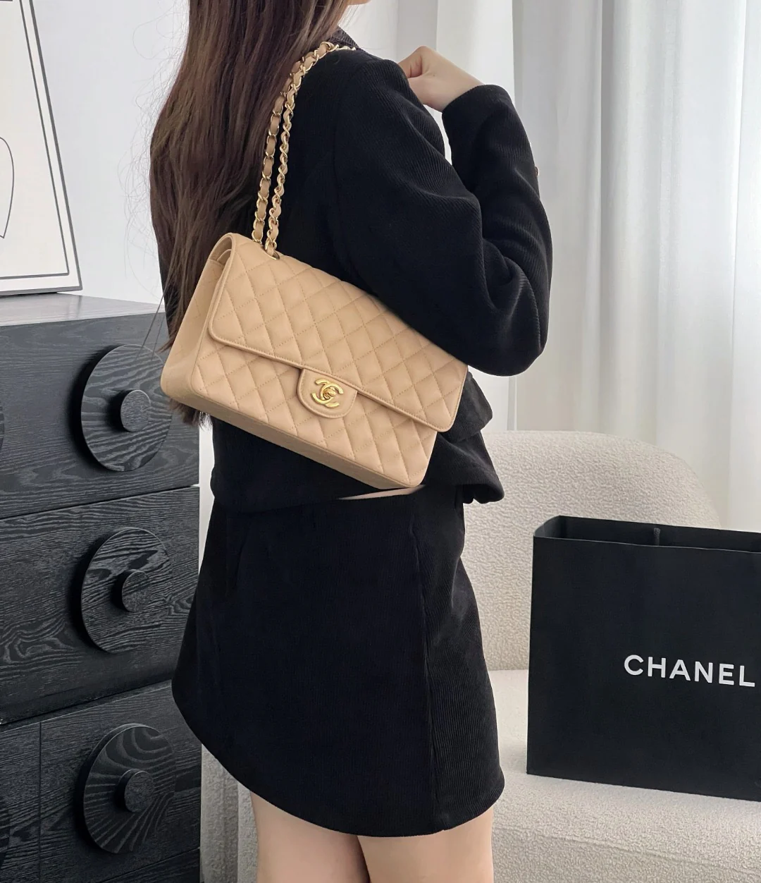 Chan cf25 chain shoulder bag