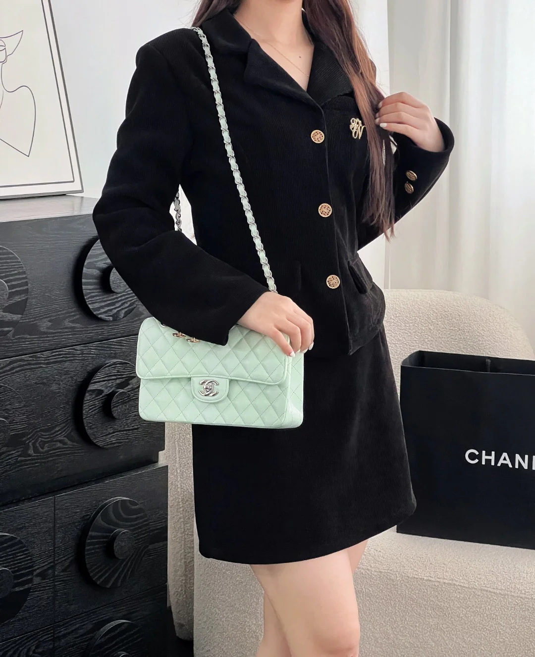 Chan cf23 chain shoulder bag