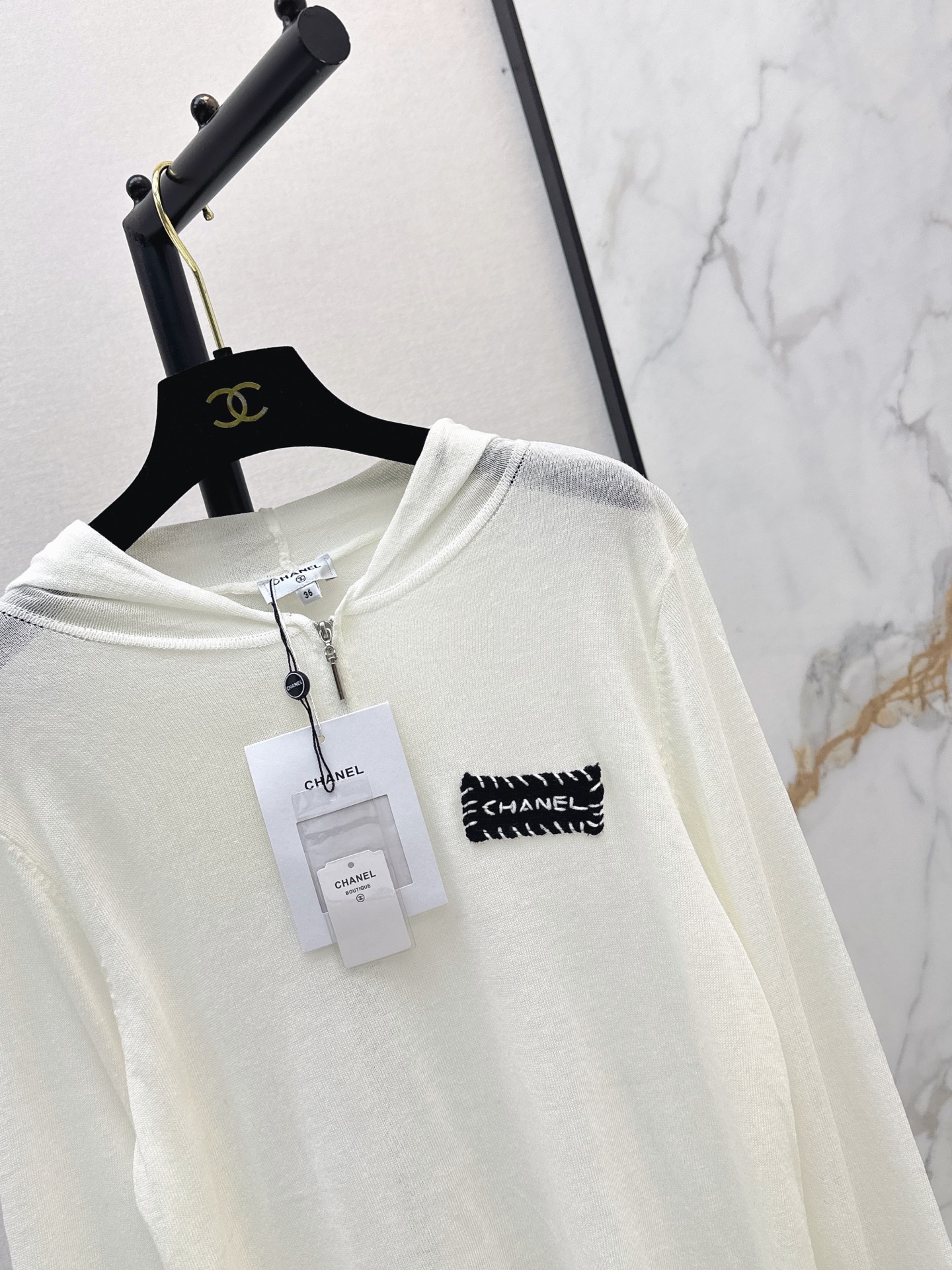 Chan 26ss hooded knitwear