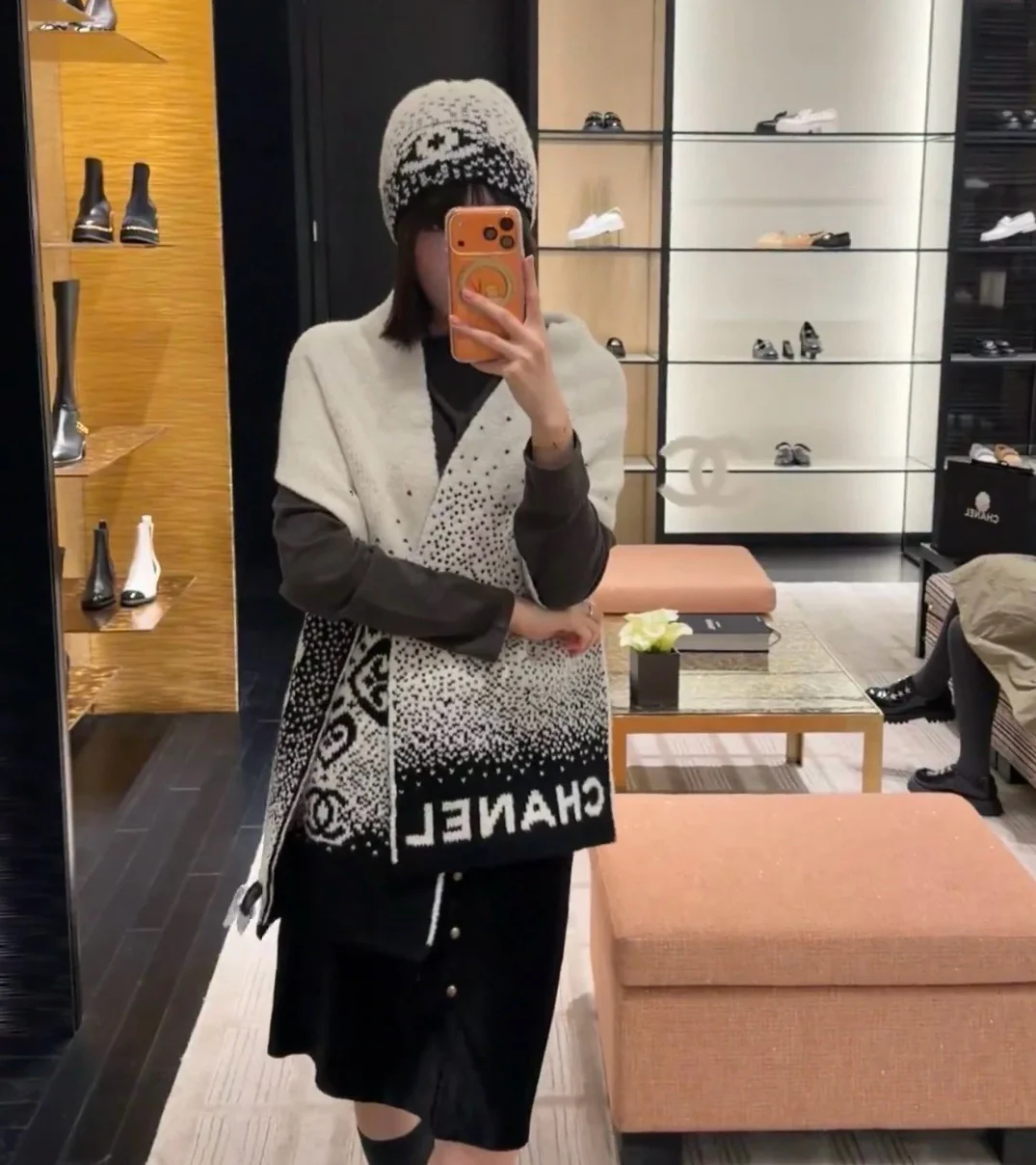 Chan 25fw cashmere hat scarf