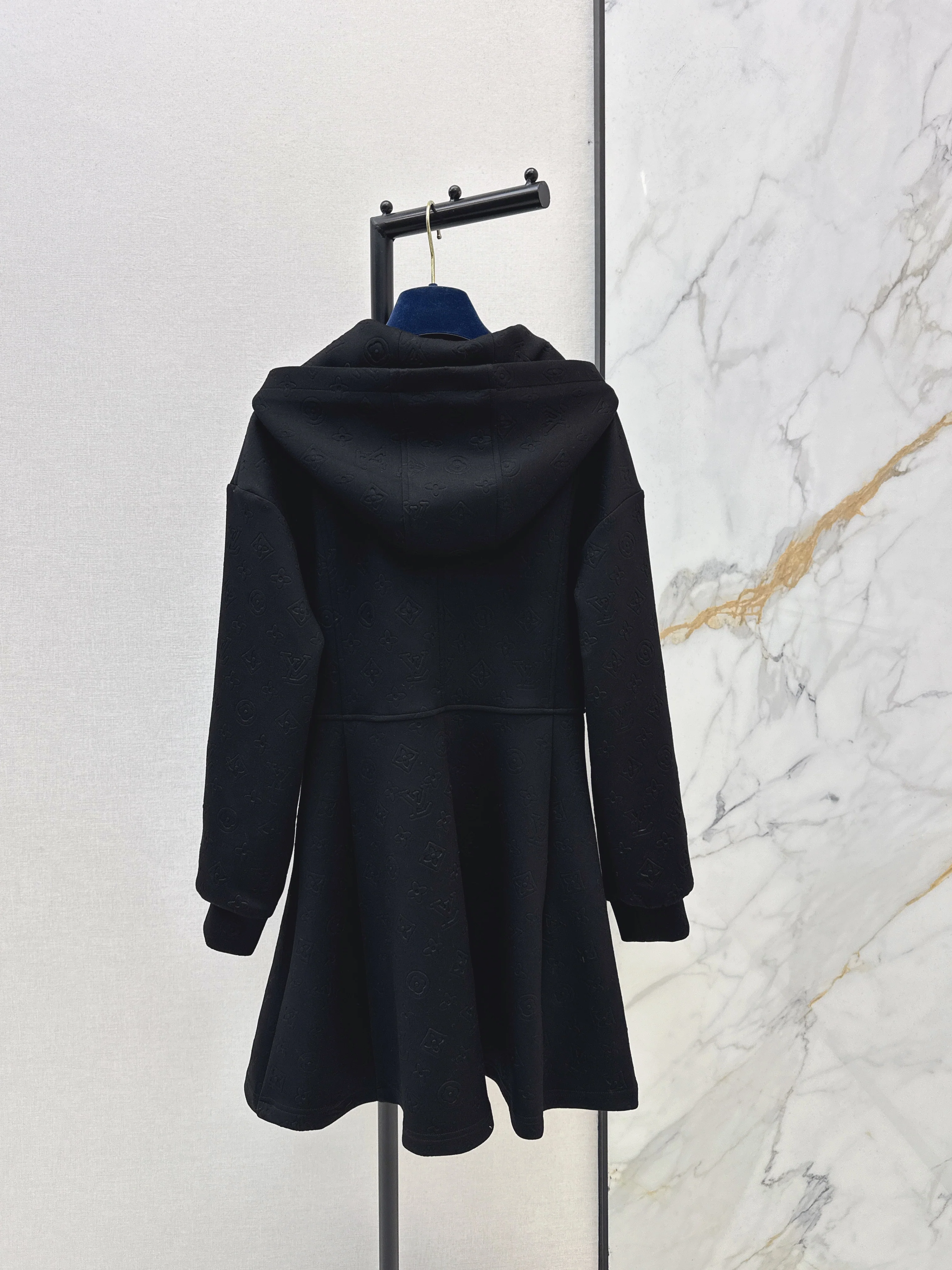 Louis 26ss hooded zip-up sweatshirt dress