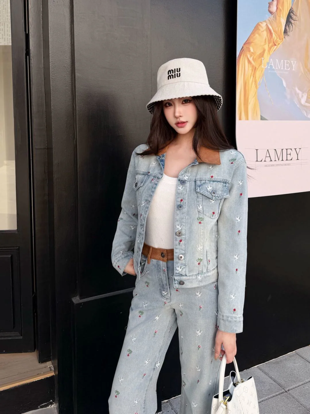 CD 26ss embroidery denim jacket