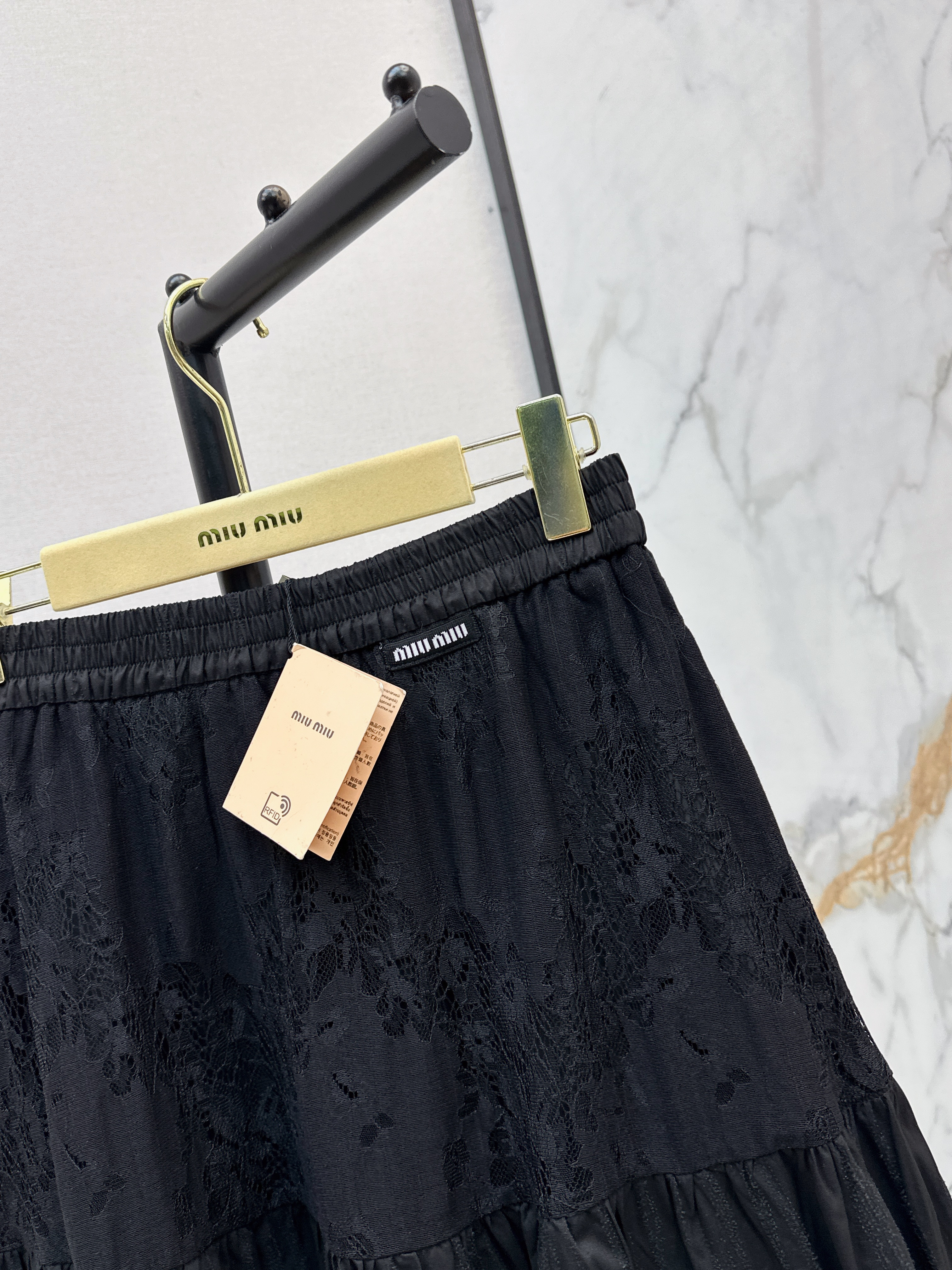Miu 26ss lace jacquard skirt