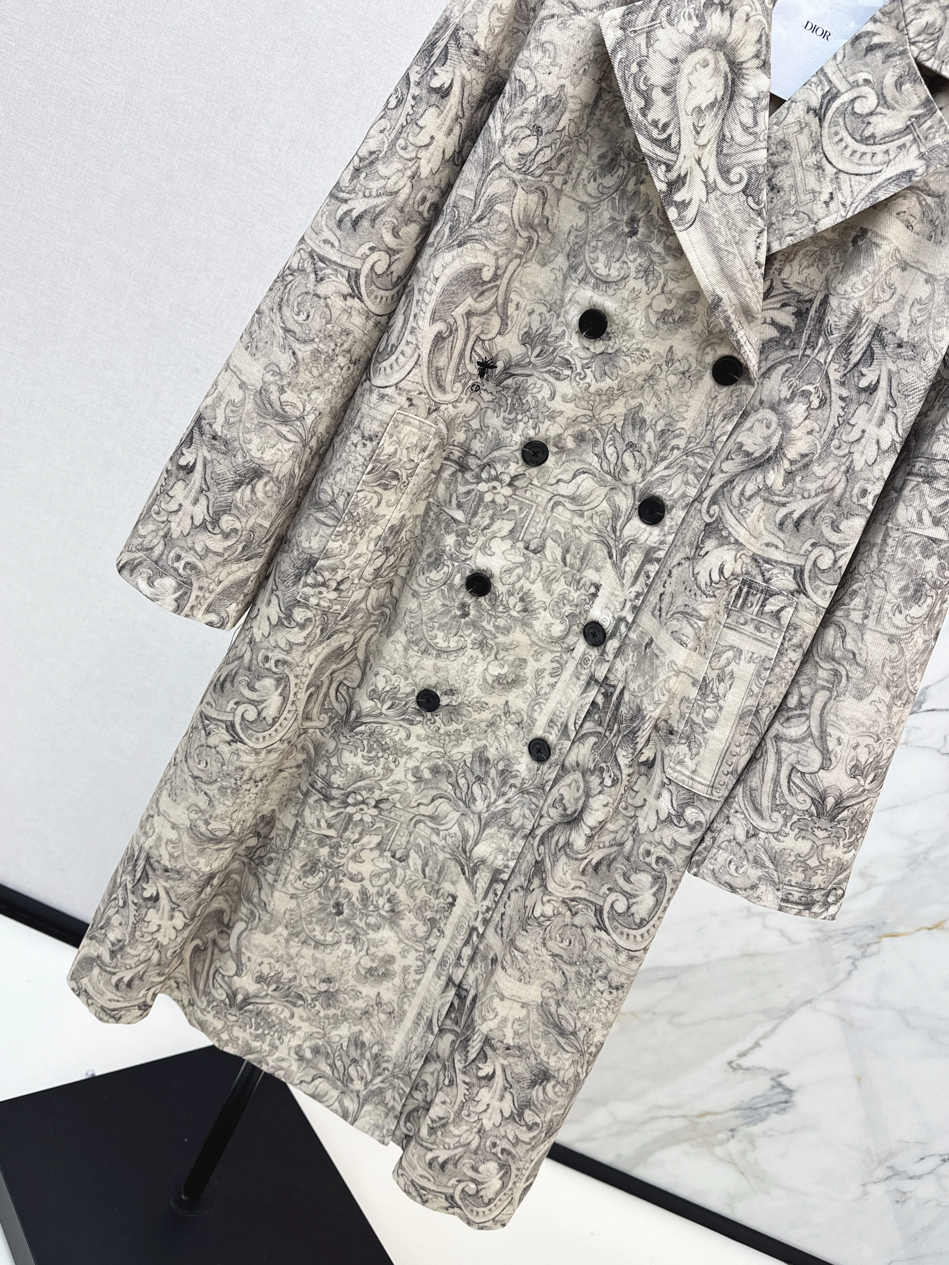 CD 26ss print denim overcoats