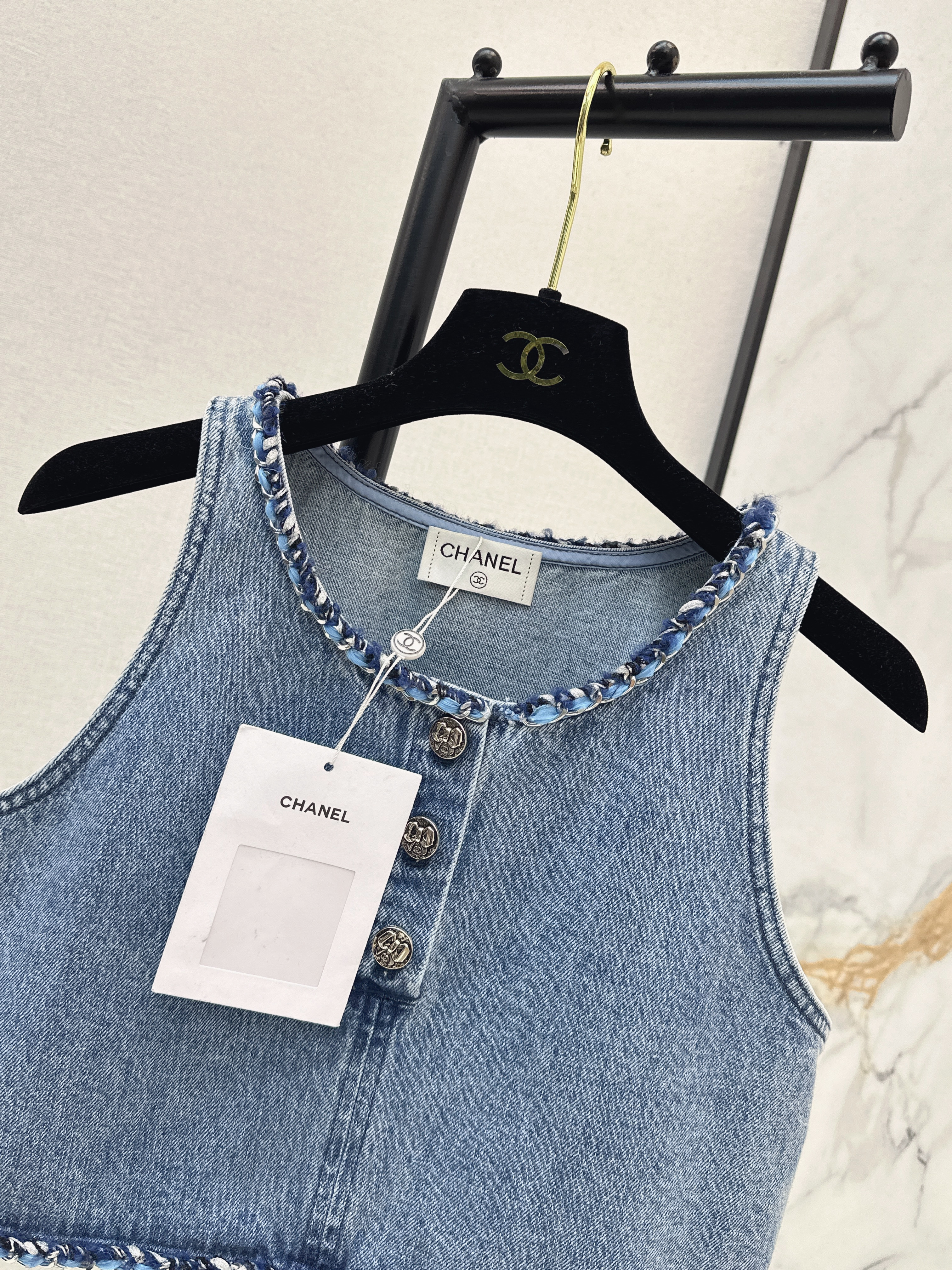 Chan 26ss denim vest