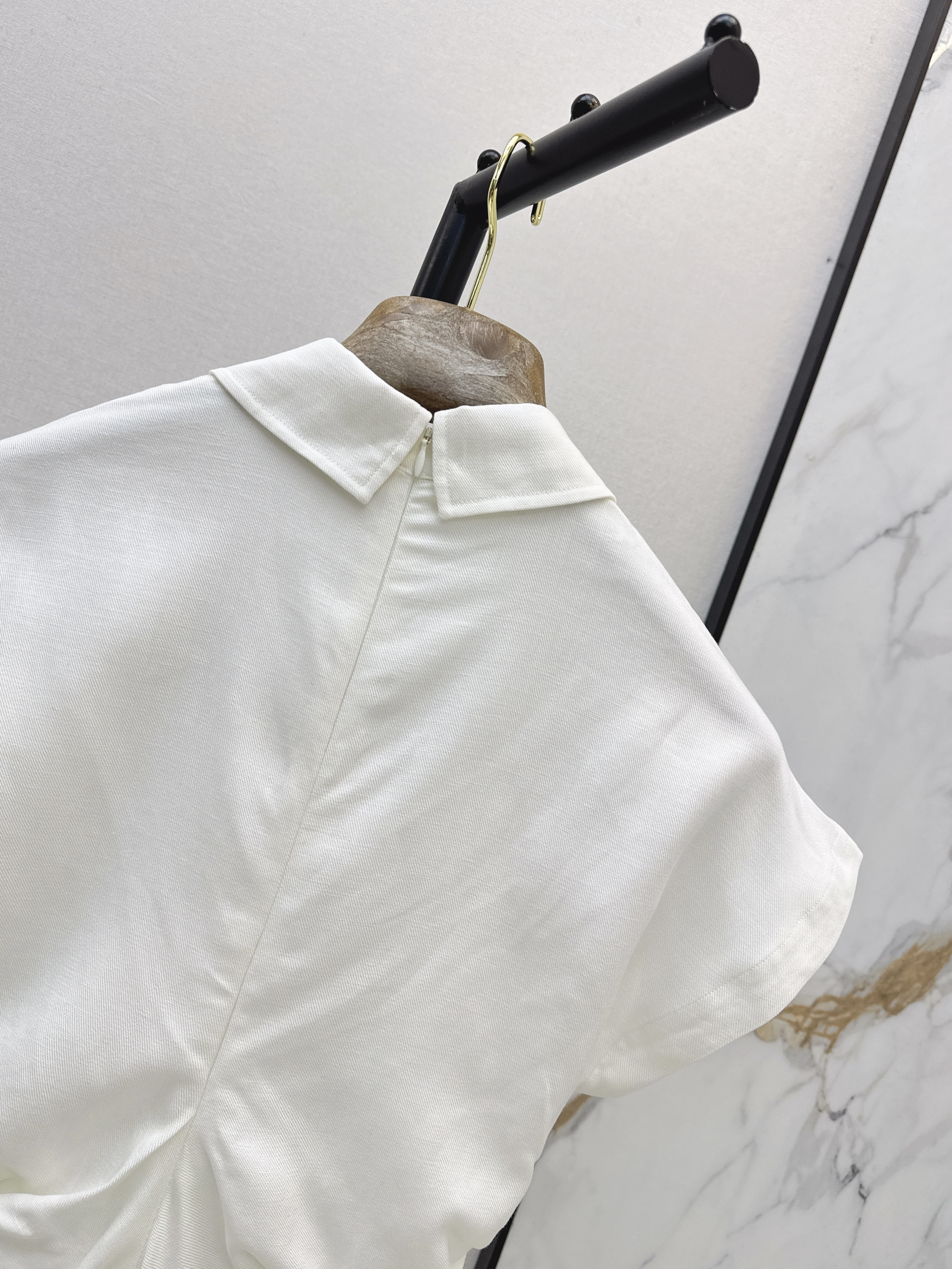 Brun 26ss ruched waist dress
