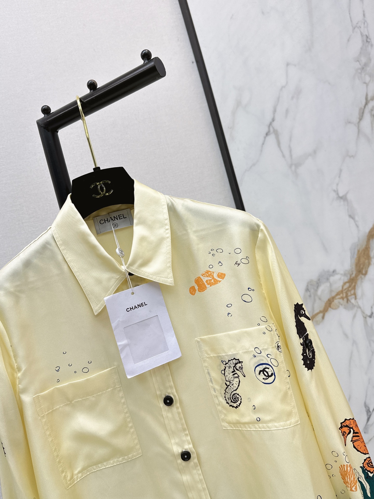 Chan 26ss print silk shirt