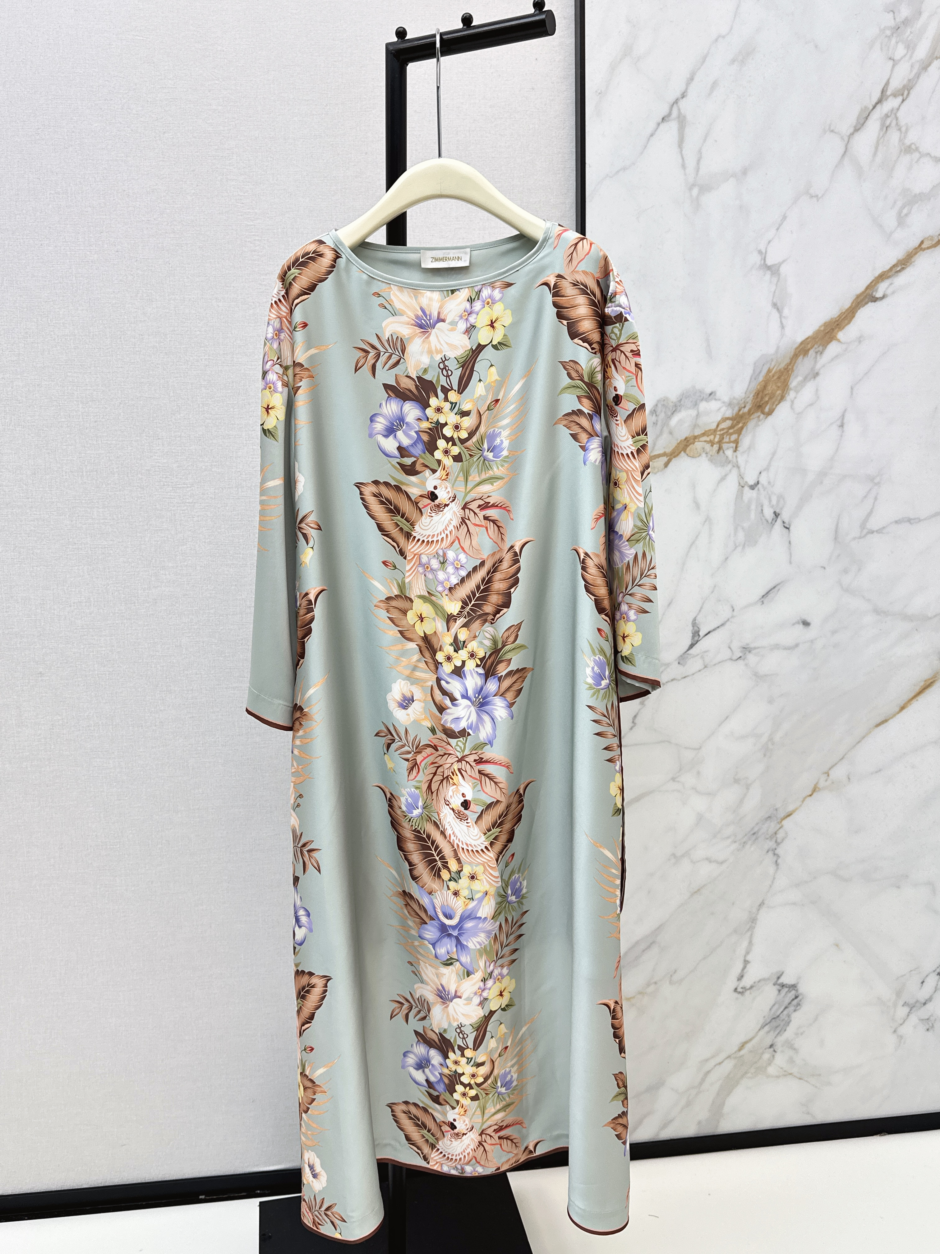 Zimm 26ss print silk dress