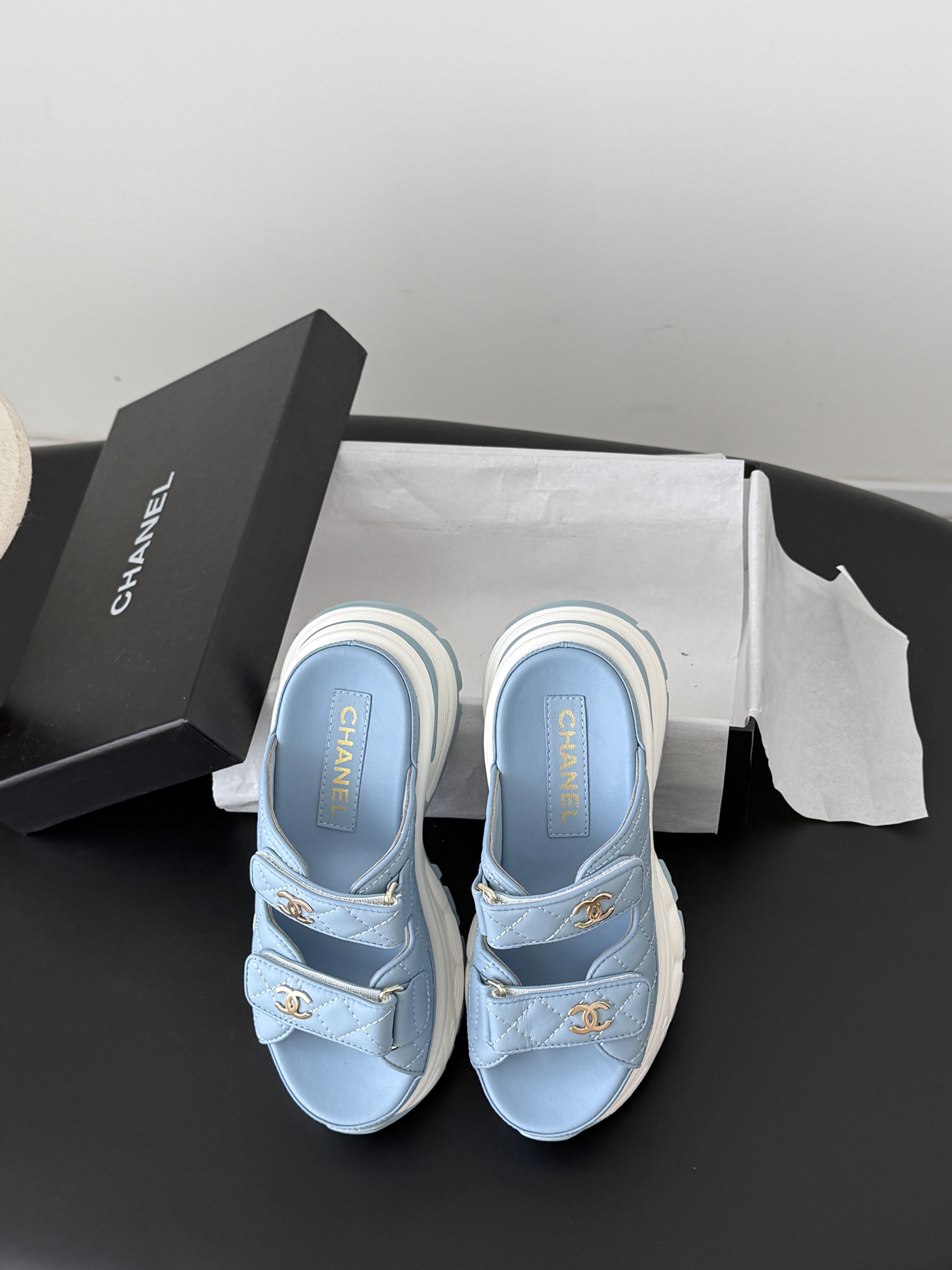 Chan 26ss velcro slippers